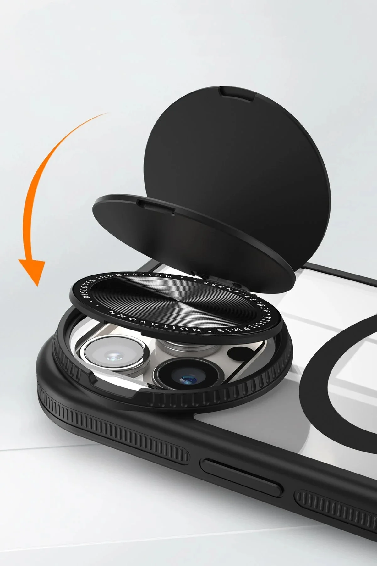 Newface İphone 14 Pro Max Kılıf Teleskop Lens Magsafe Silikon Kapak - Pembe