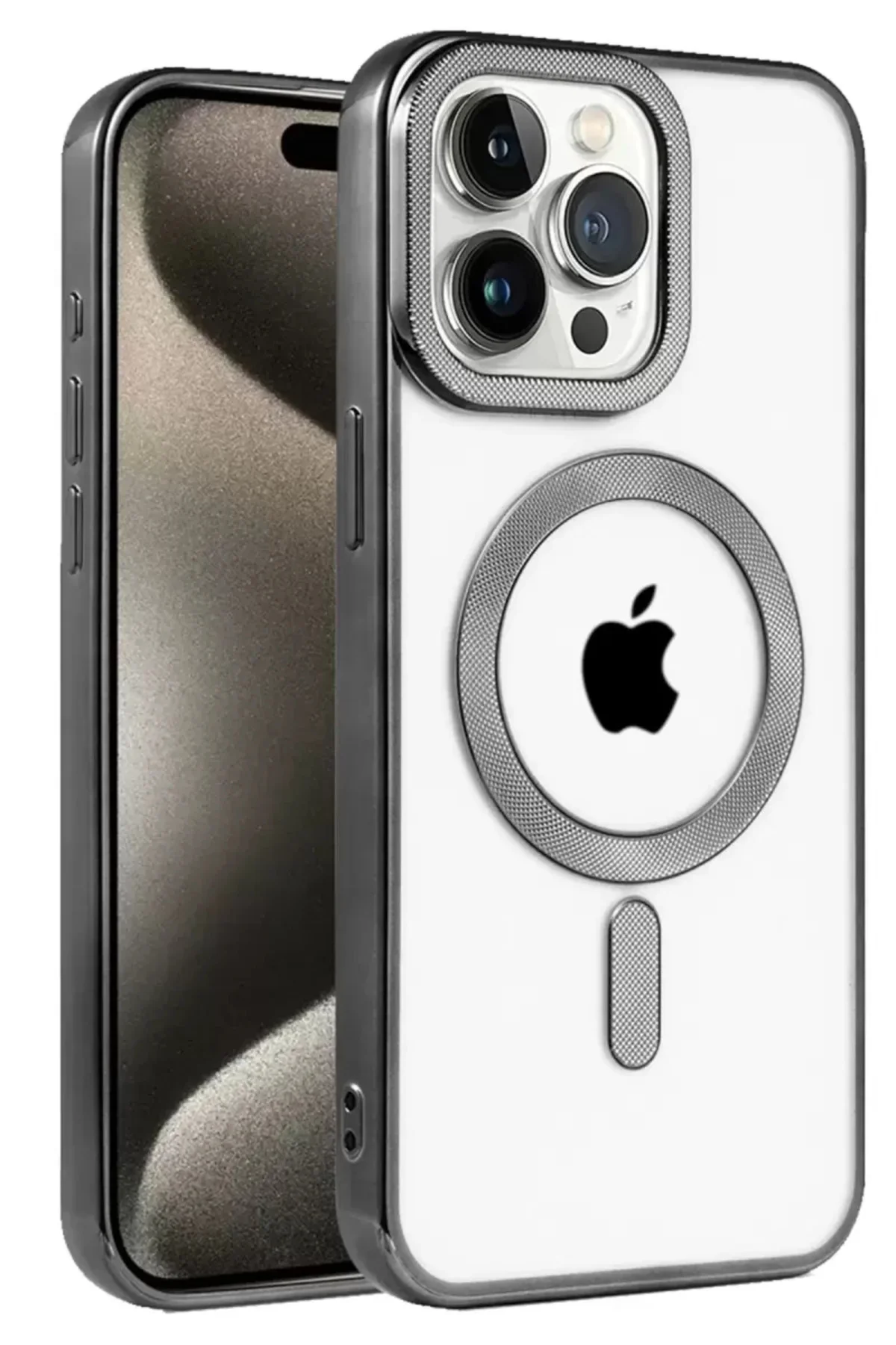 Newface İphone 14 Pro Max Kılıf Kronos Magsafe Kapak - Siyah