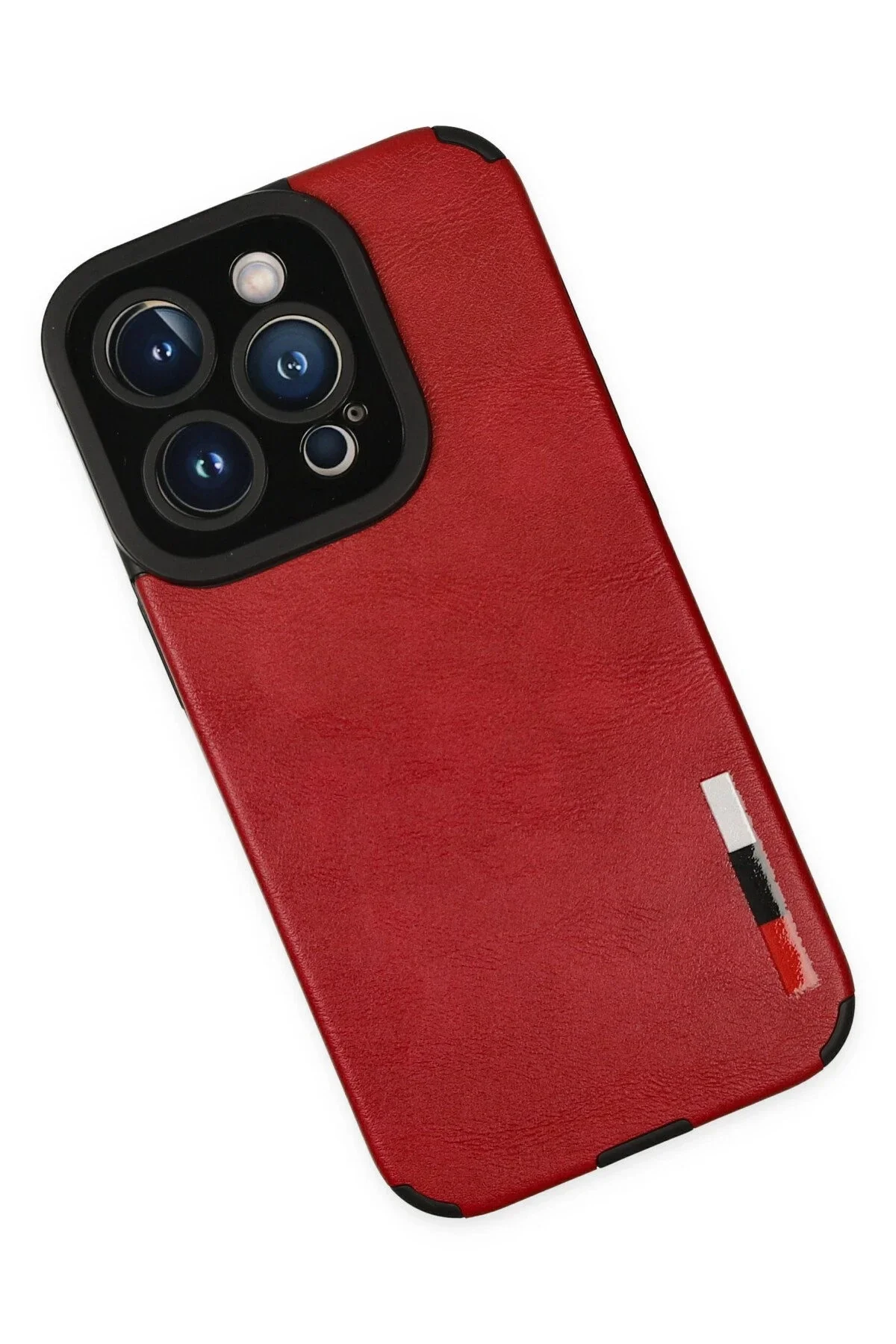 Newface İphone 14 Pro Max Kılıf Loop Deri Silikon - Kırmızı