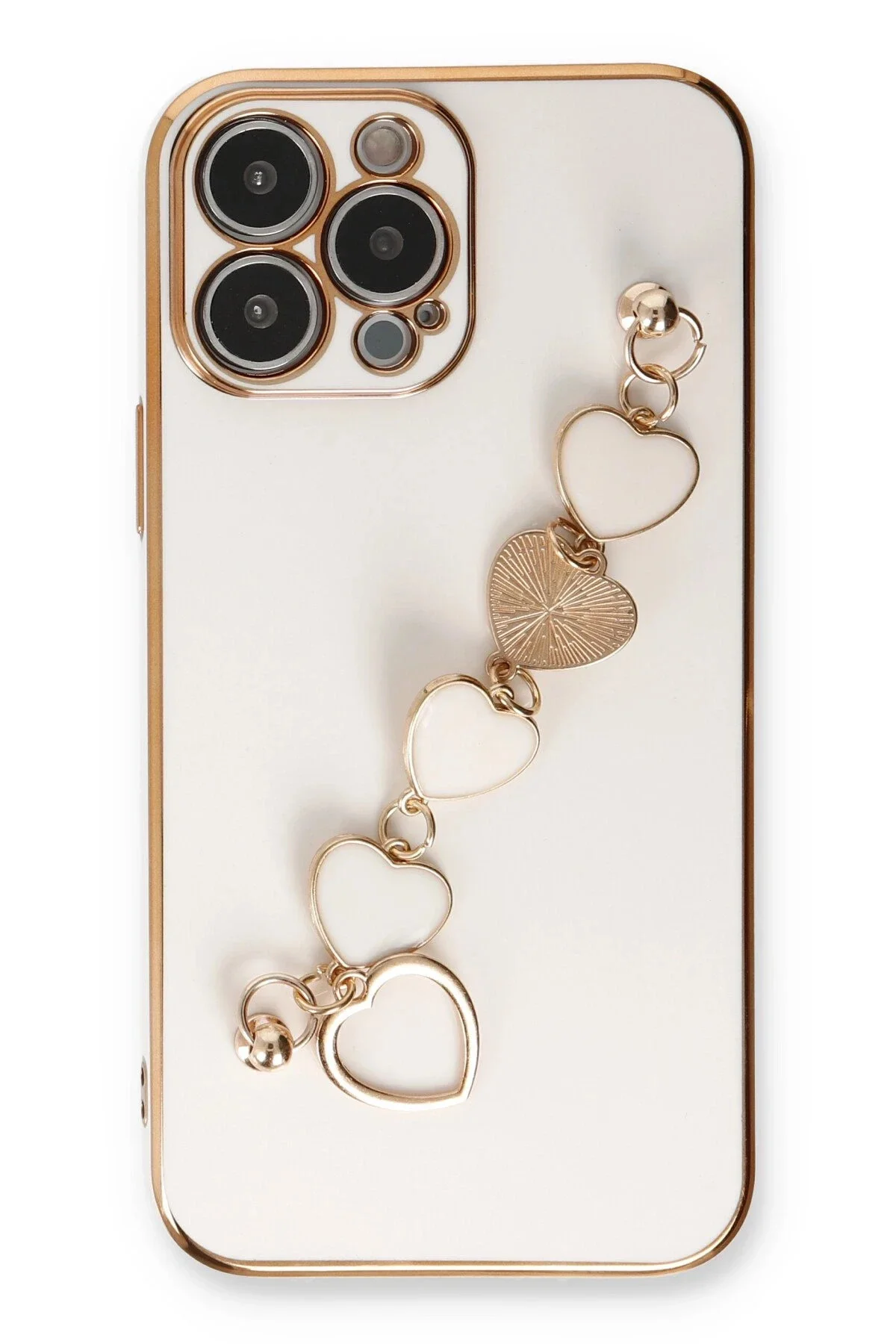Newface İphone 14 Pro Max Kılıf Esila Silikon - Beyaz