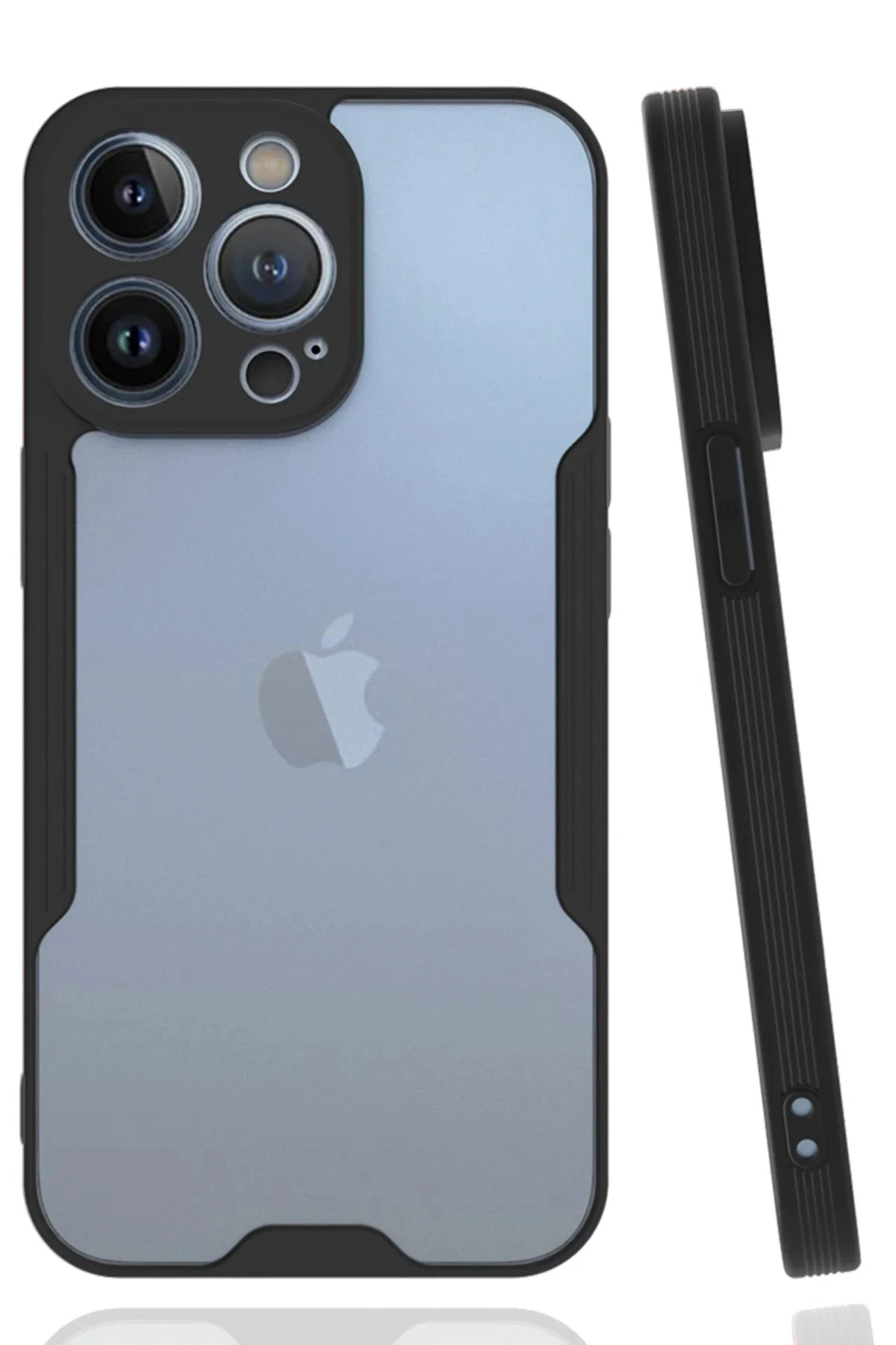 Newface İphone 14 Pro Kılıf Platin Silikon - Siyah
