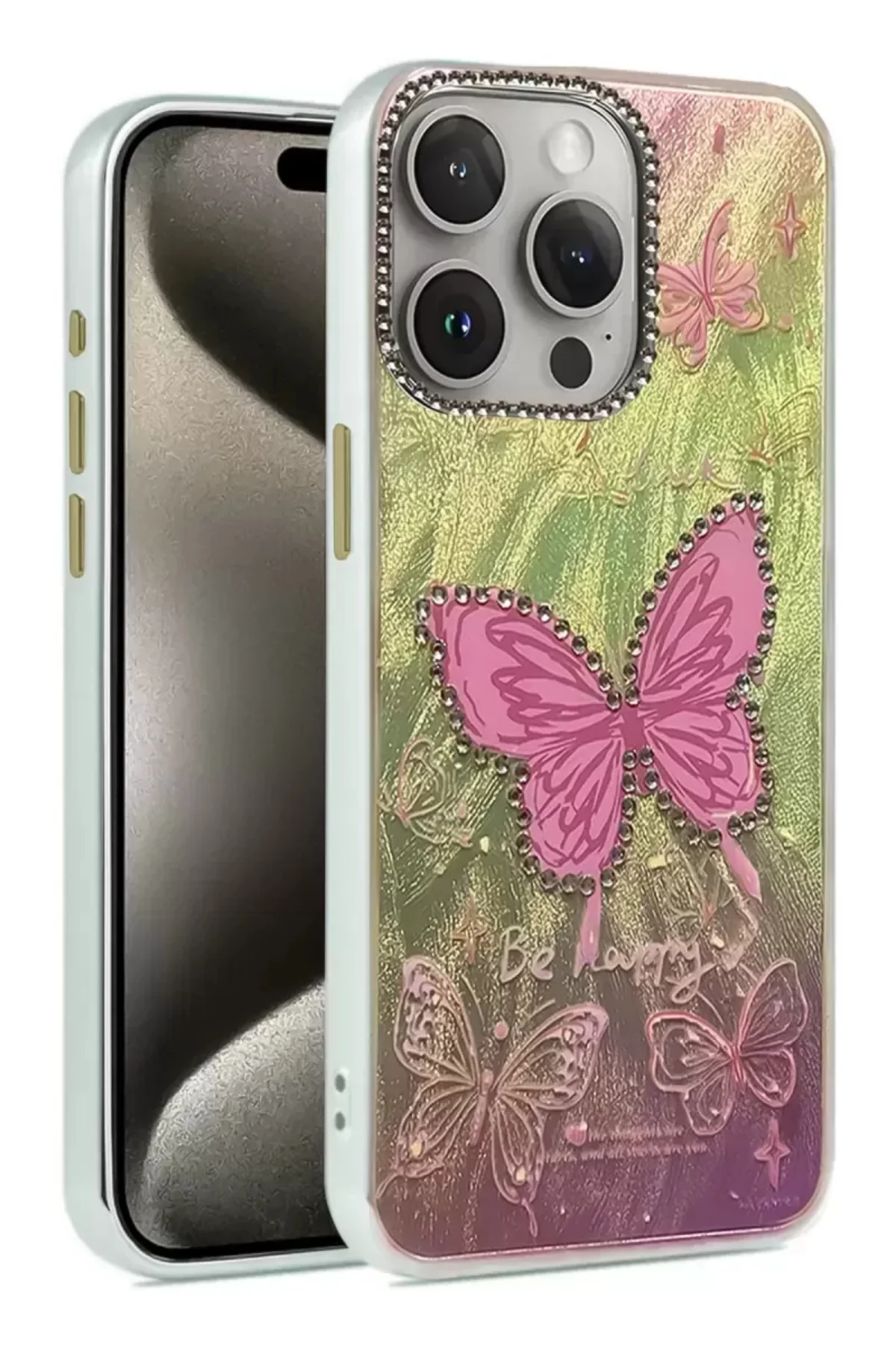 Newface İphone 14 Pro Kılıf Blade Aynalı Desenli Kapak - Desen 5