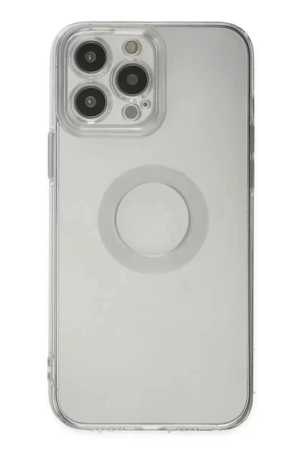 Newface İphone 14 Pro Max Kılıf Santa Lens Silikon - Şeffaf