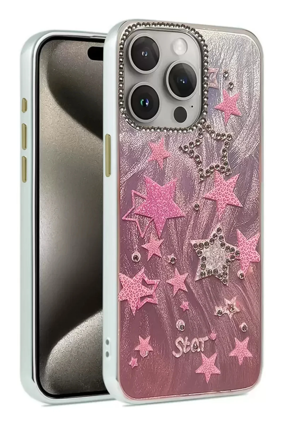 Newface İphone 14 Pro Kılıf Blade Aynalı Desenli Kapak - Desen 7