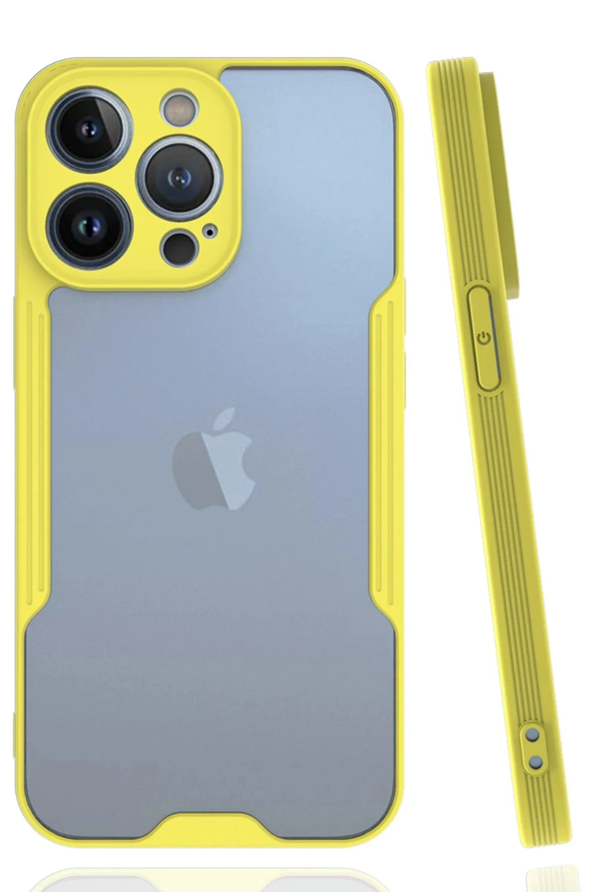 Newface İphone 14 Pro Kılıf Platin Silikon - Sarı
