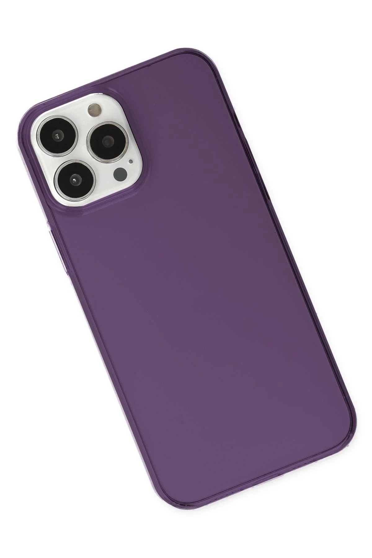 Newface İphone 14 Pro Kılıf Pc Sert Şeffaf Kapak - Mor