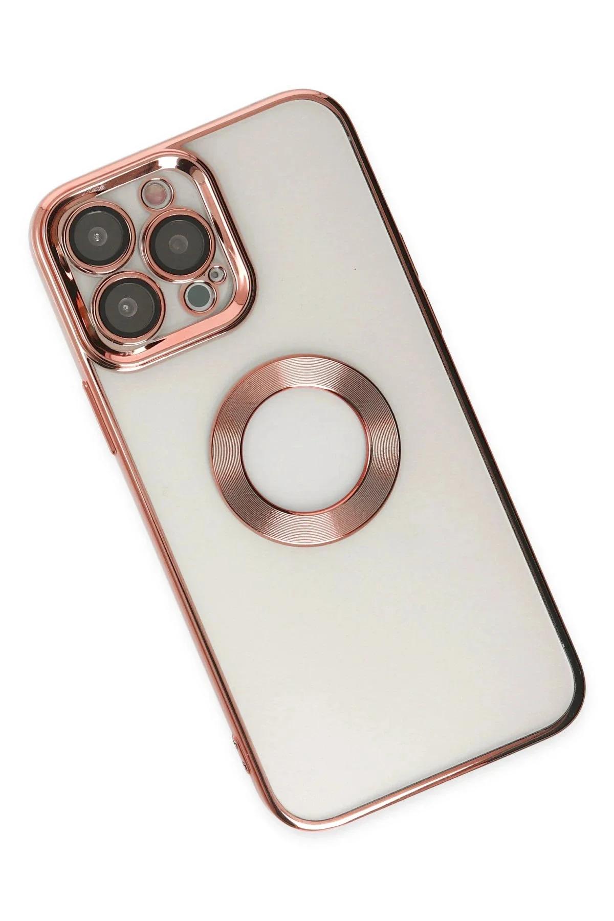 Newface İphone 14 Pro Max Kılıf Slot Silikon - Rose Gold