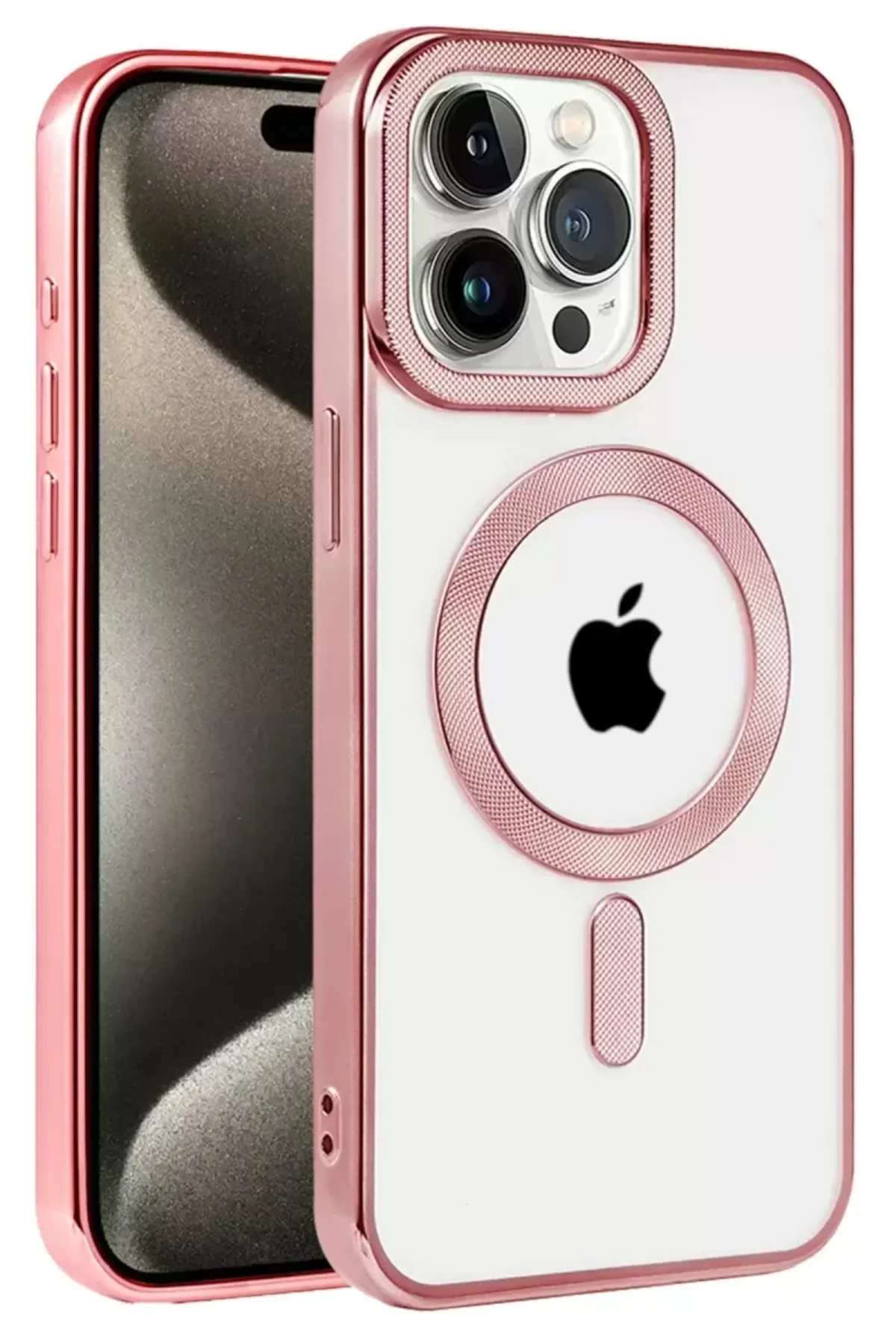 Newface İphone 14 Pro Max Kılıf Kronos Magsafe Kapak - Rose Gold
