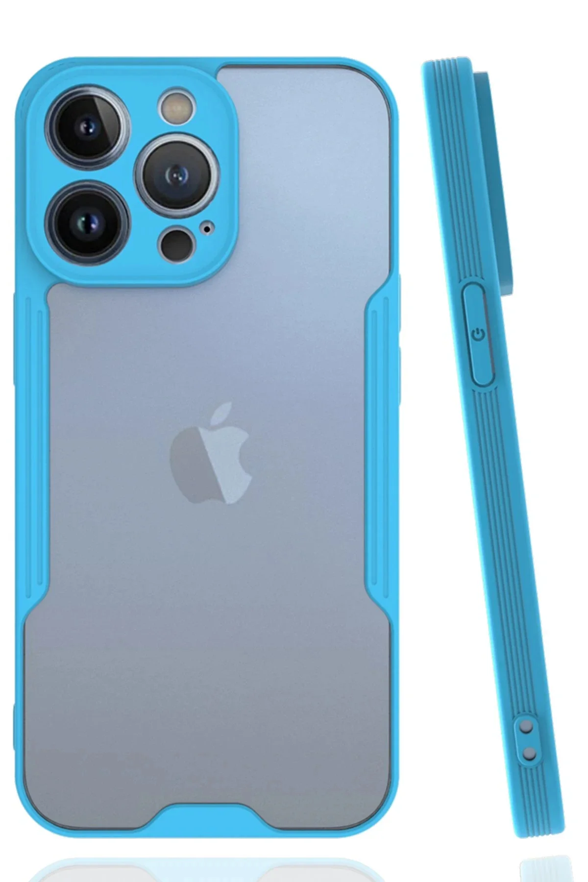 Newface İphone 14 Pro Kılıf Platin Silikon - Mavi