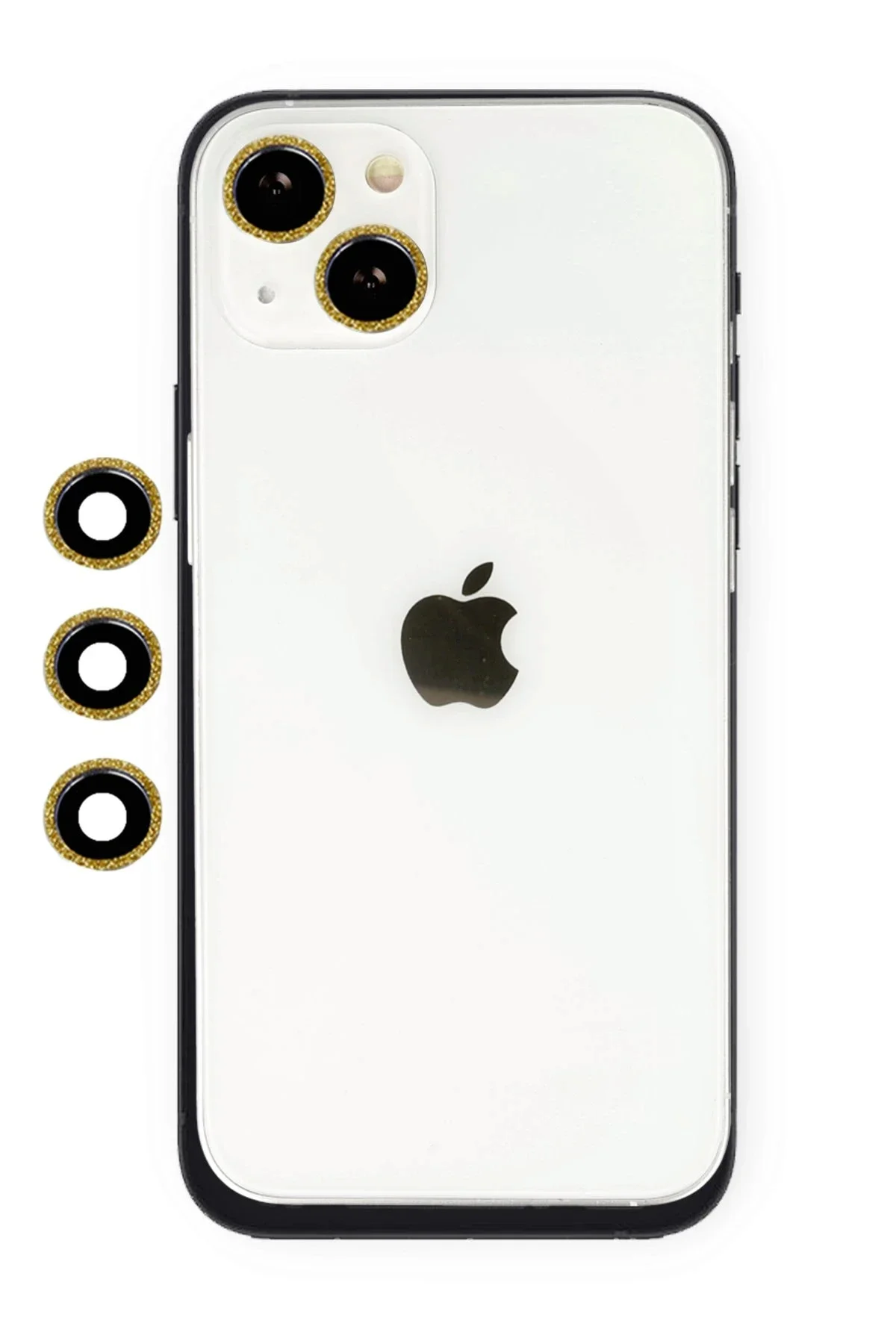 Newface İphone 14 Shine Kamera Lens - Gold