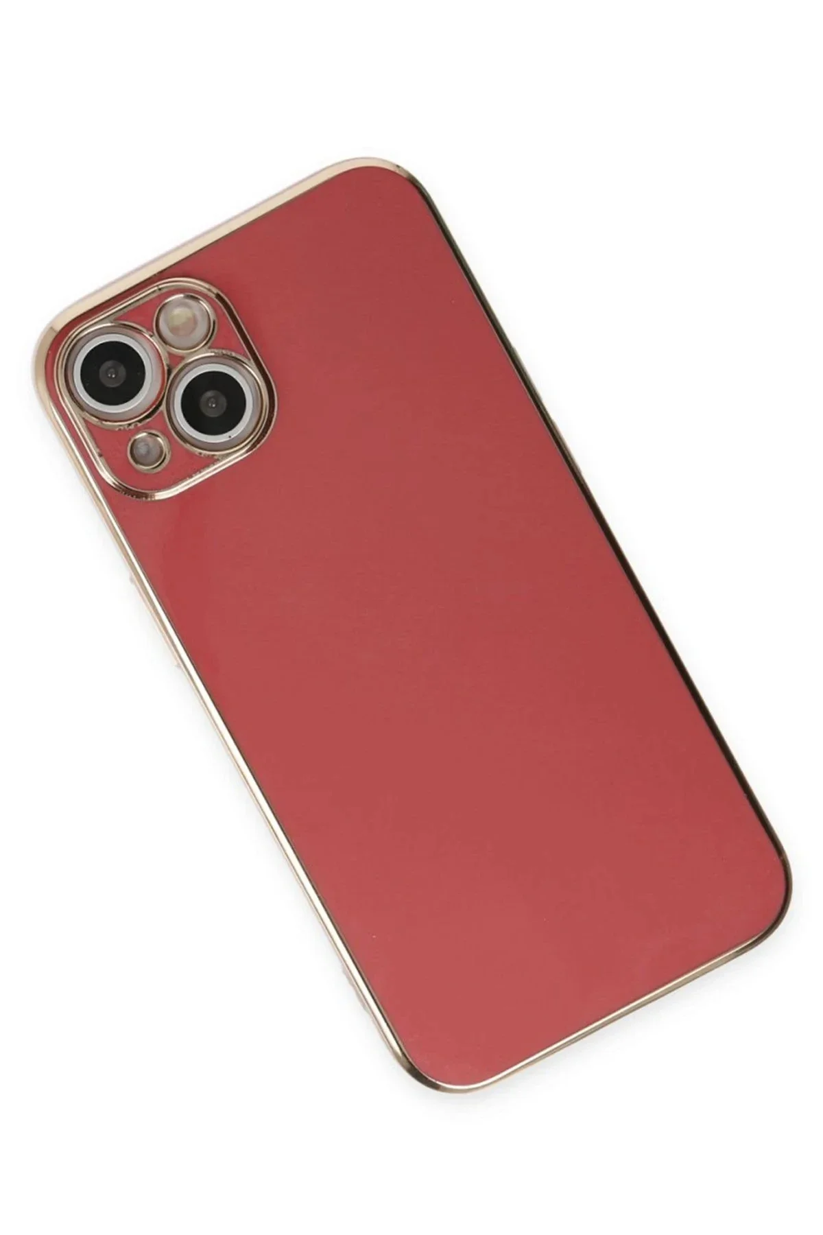 Newface İphone 15 Kılıf Volet Silikon - Kırmızı
