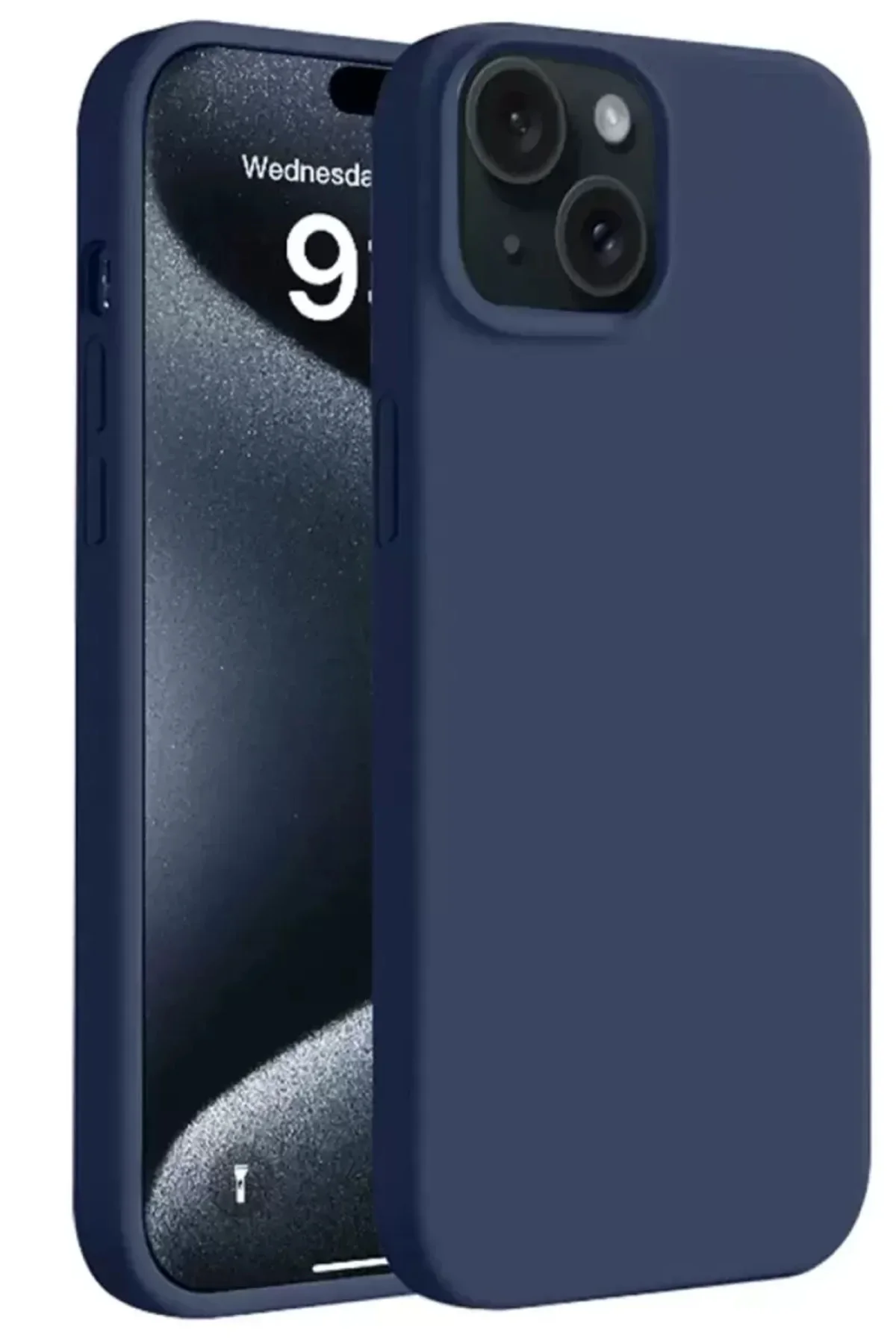 Newface İphone 15 Plus Kılıf First Silikon - Lacivert