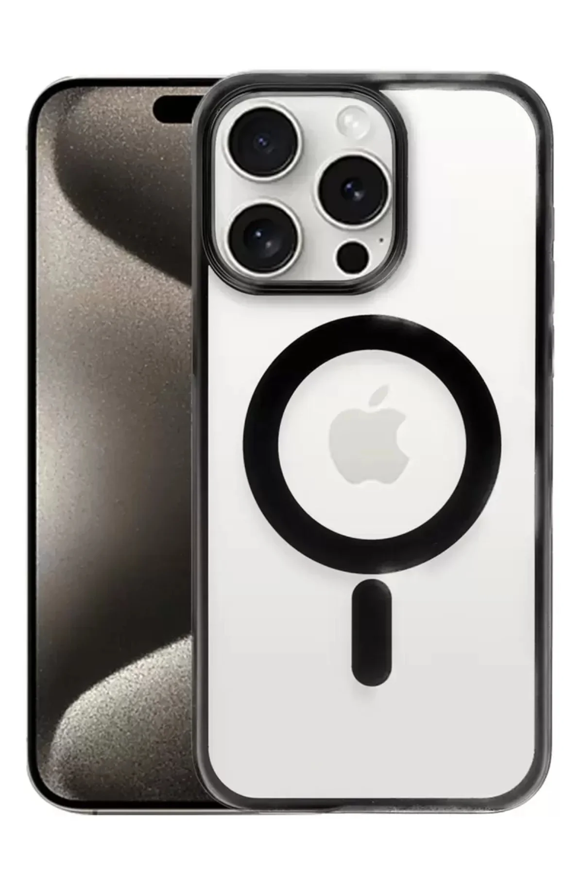 Newface İphone 15 Pro Max Kılıf Erozi Magsafe Kapak - Siyah