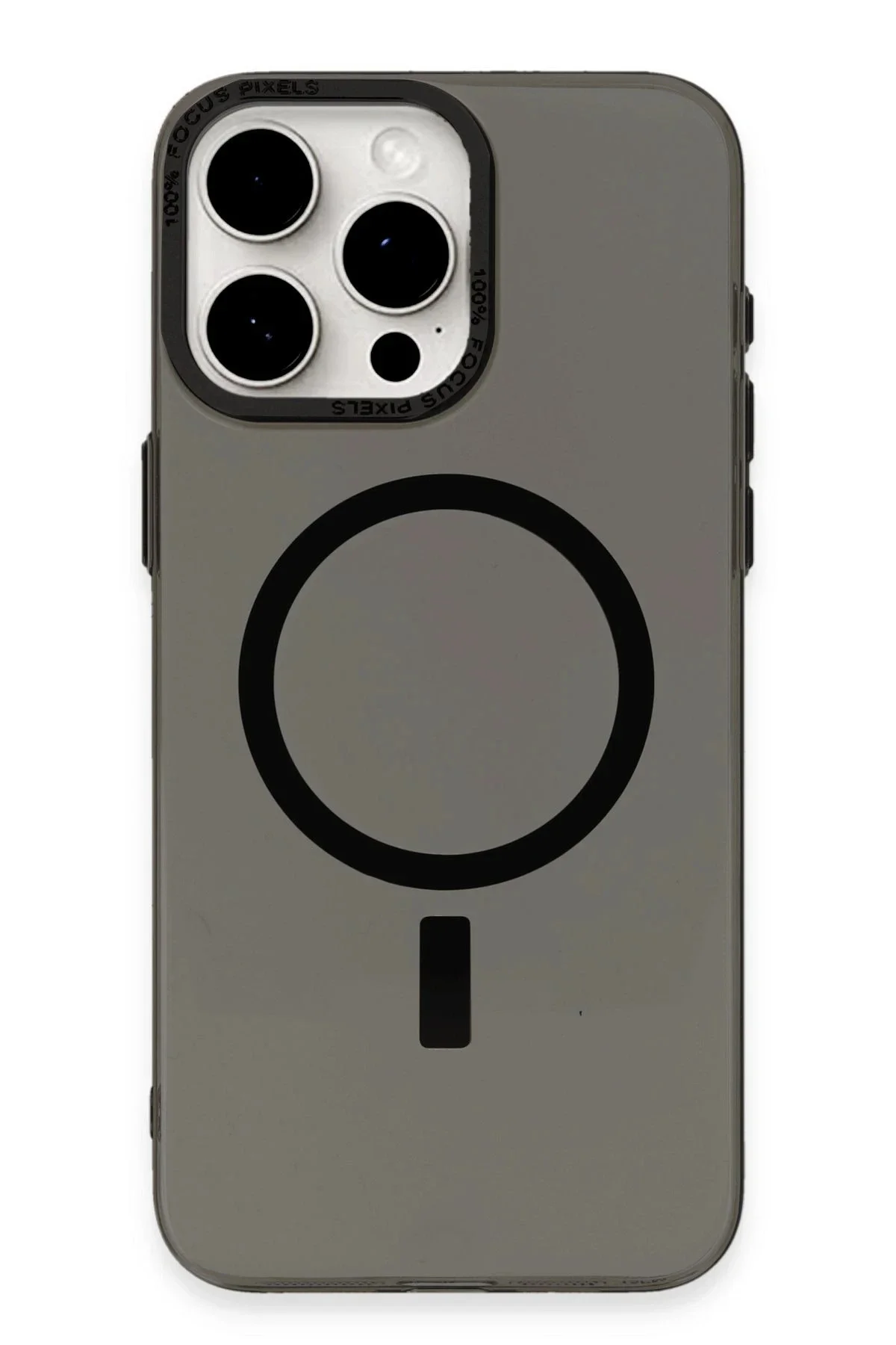 Newface İphone 15 Pro Kılıf Anka Pc Magneticsafe Sert Metal Kapak - Siyah