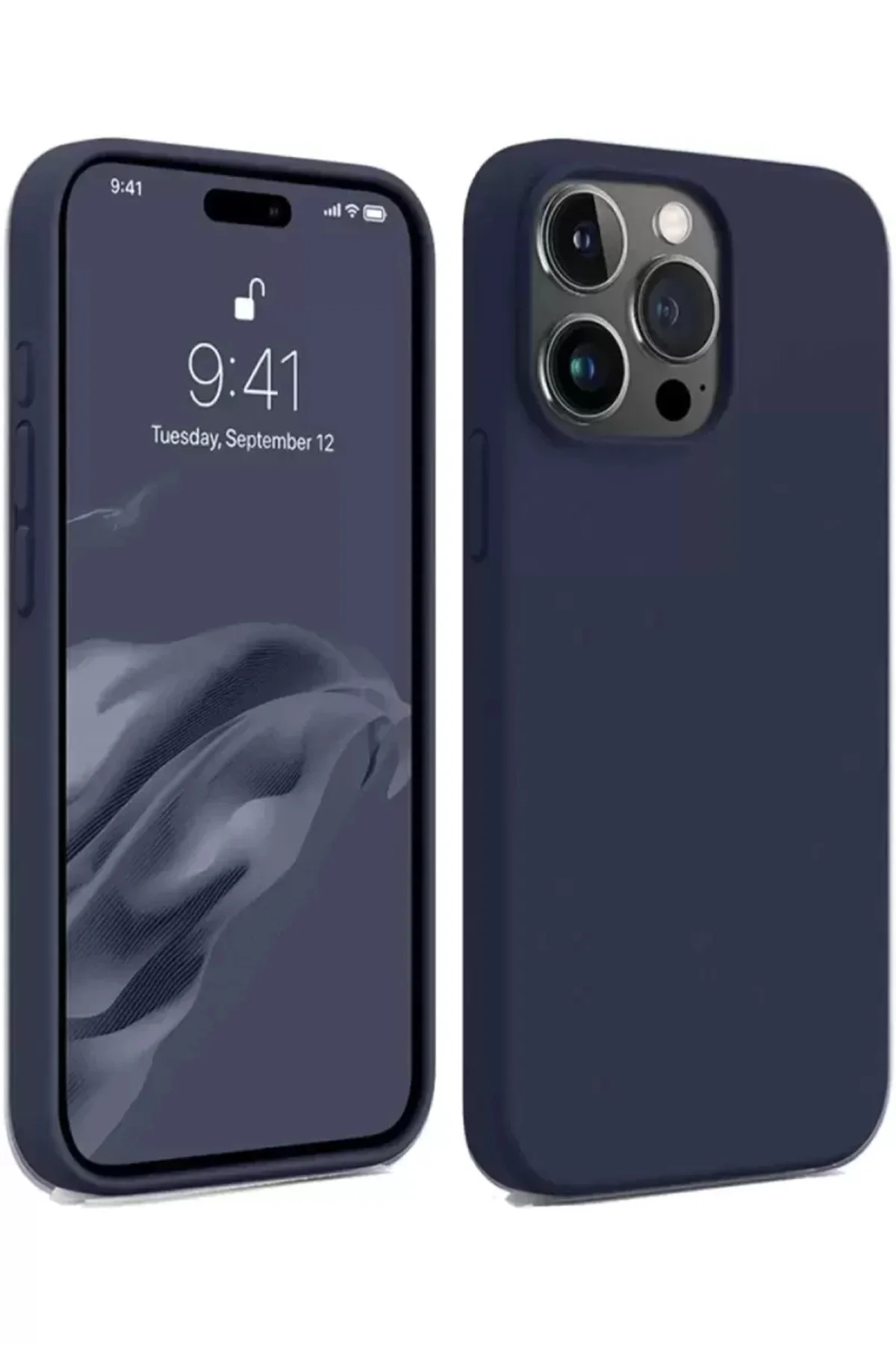 Newface İphone 15 Pro Kılıf First Silikon - Lacivert
