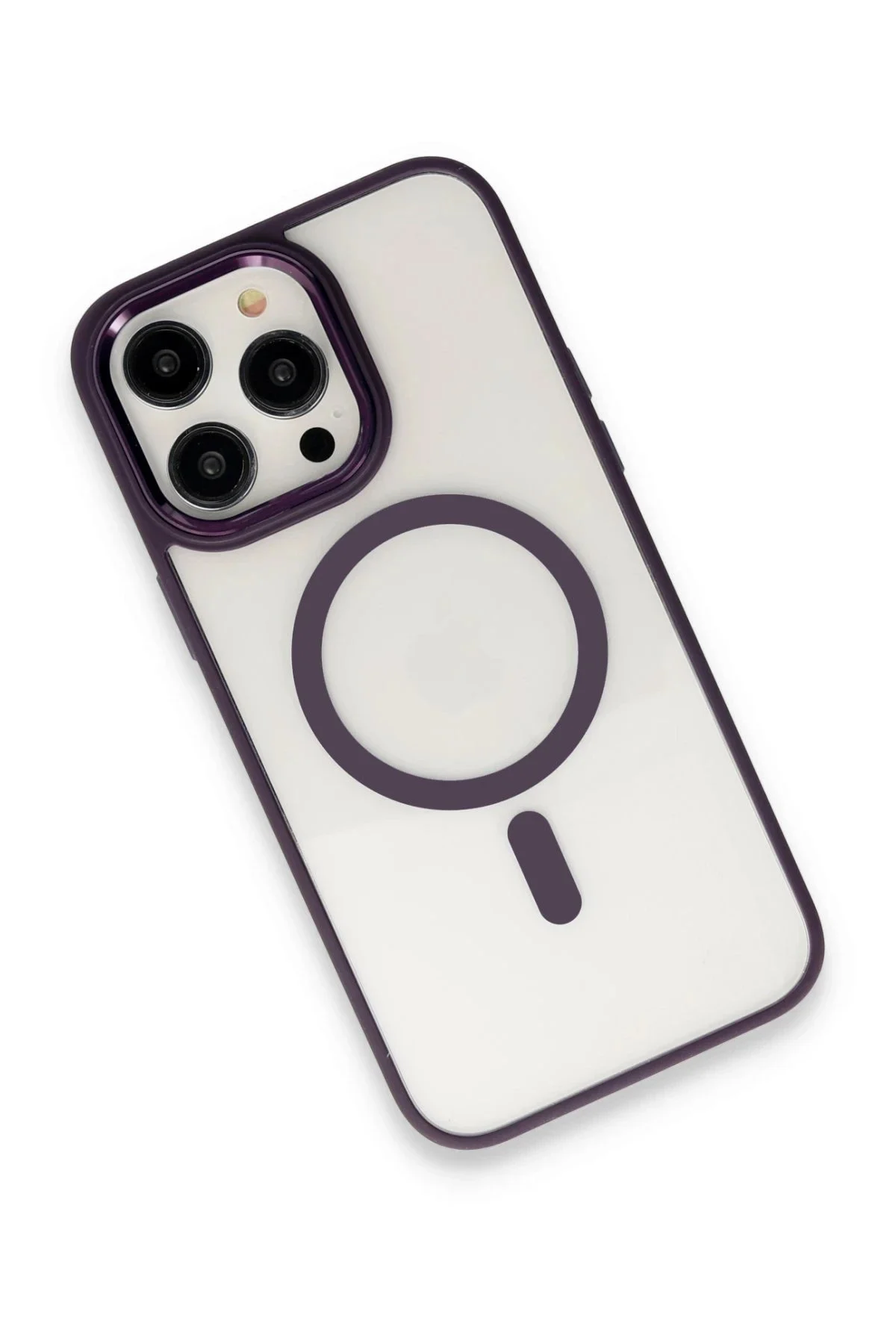 Newface İphone 15 Pro Max Kılıf Room Magneticsafe Silikon - Derin Mor