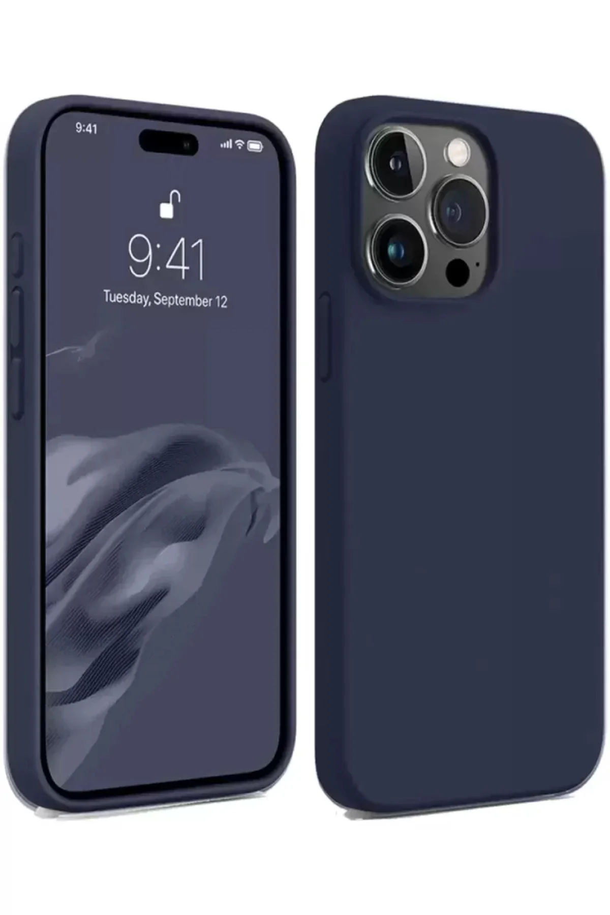 Newface İphone 15 Pro Max Kılıf First Silikon - Lacivert