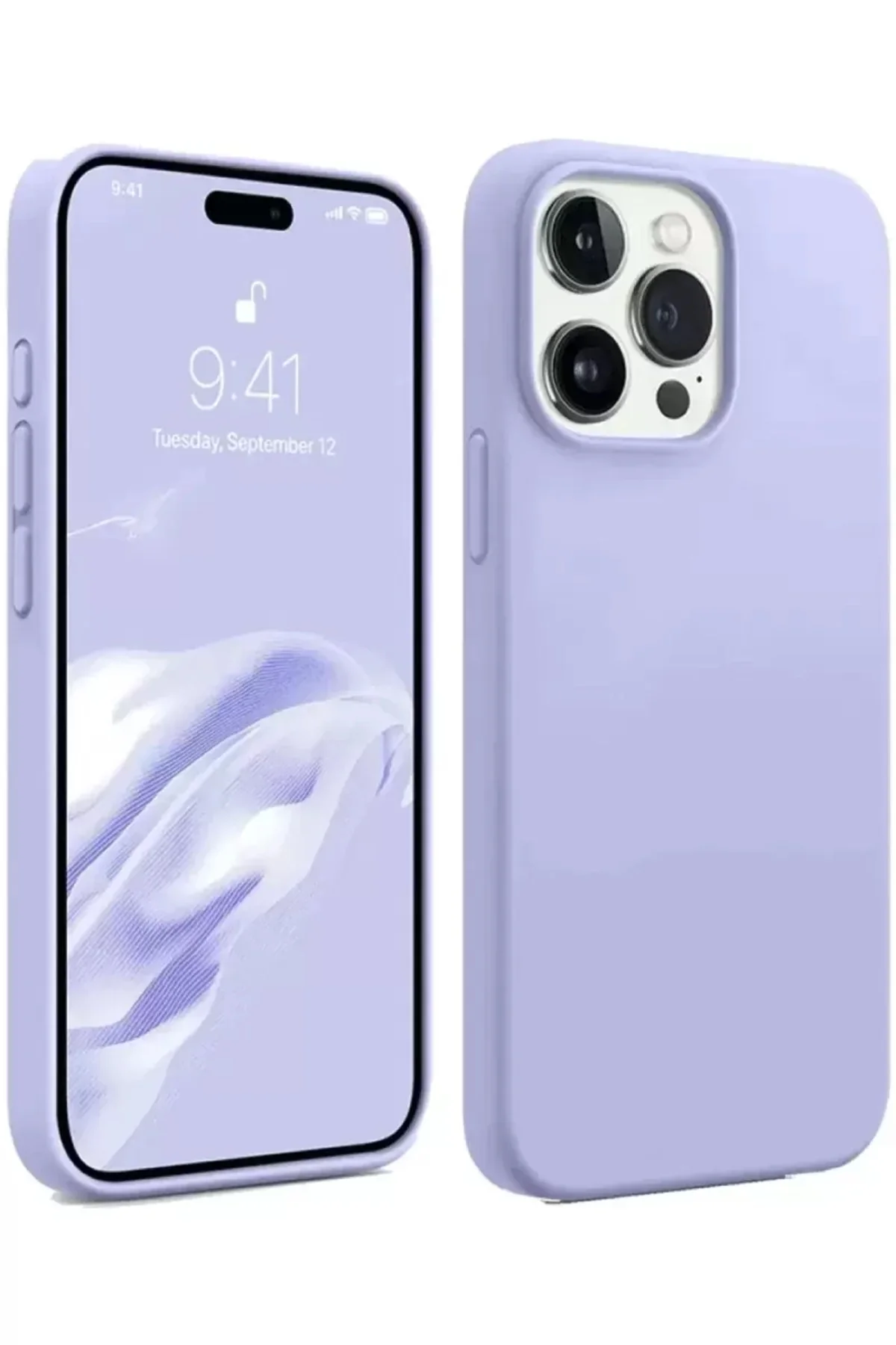 Newface İphone 15 Pro Kılıf First Silikon - Lila
