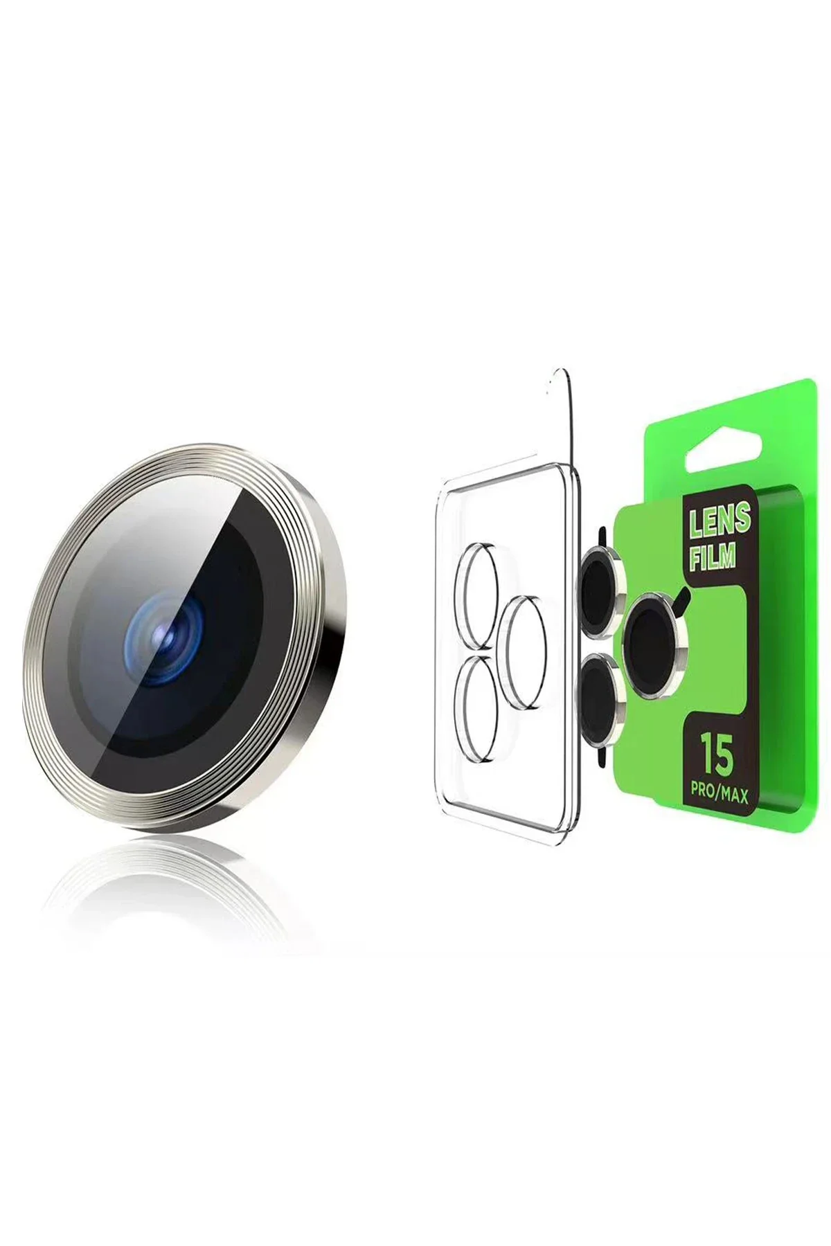 Newface İphone 15 Raze Metal Kamera Lens - Sarı
