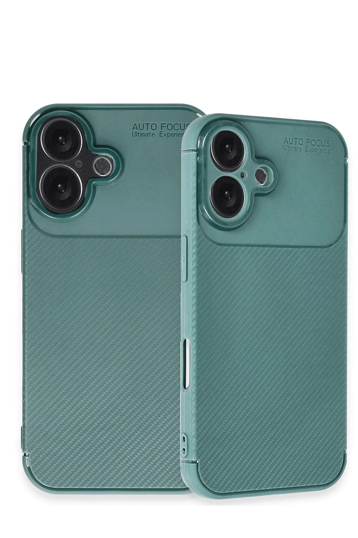Newface İphone 16 Kılıf Auto Focus Karbon Kapak - Koyu Yeşil