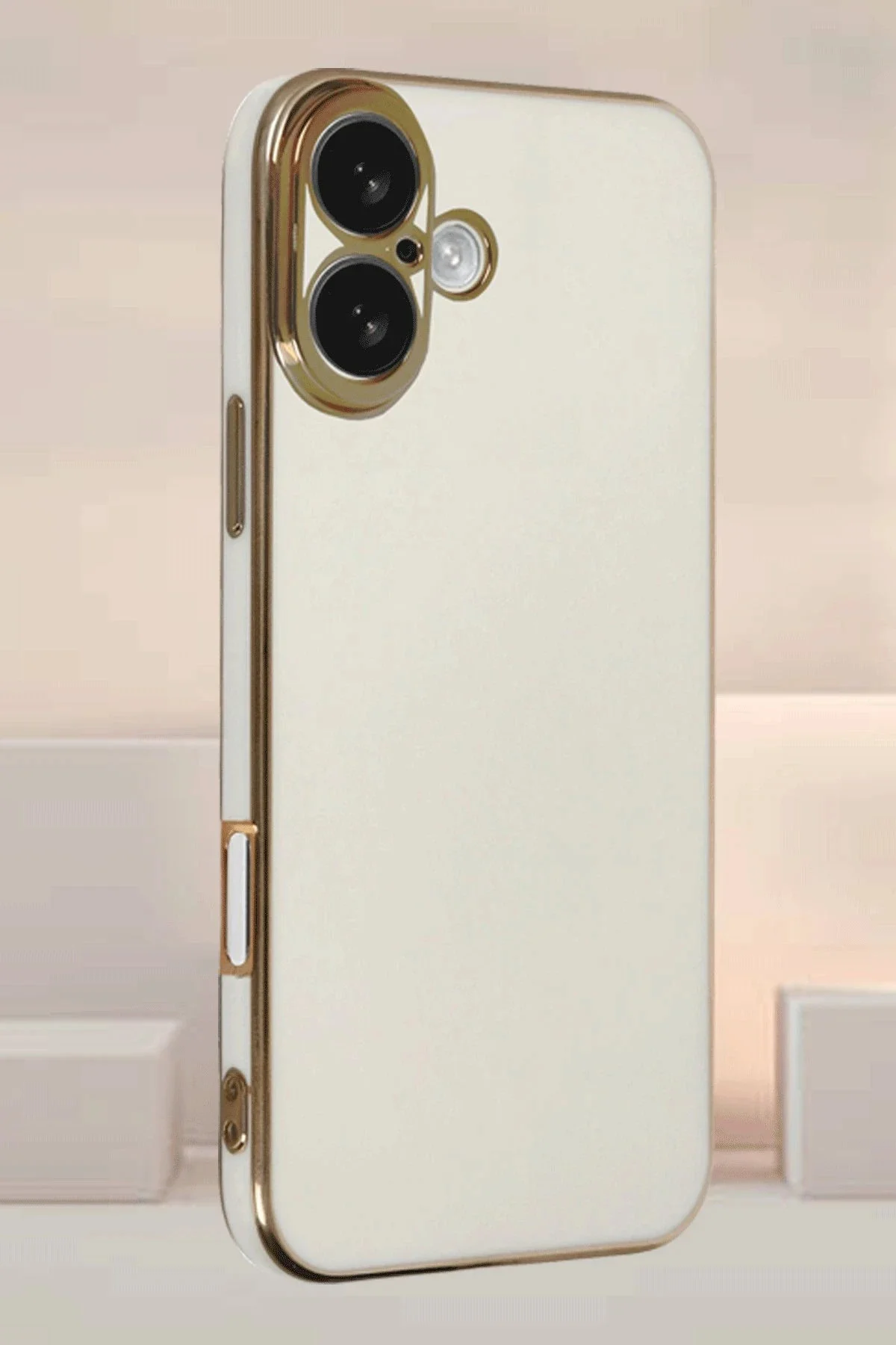 Newface İphone 16 Kılıf Volet Silikon - Beyaz