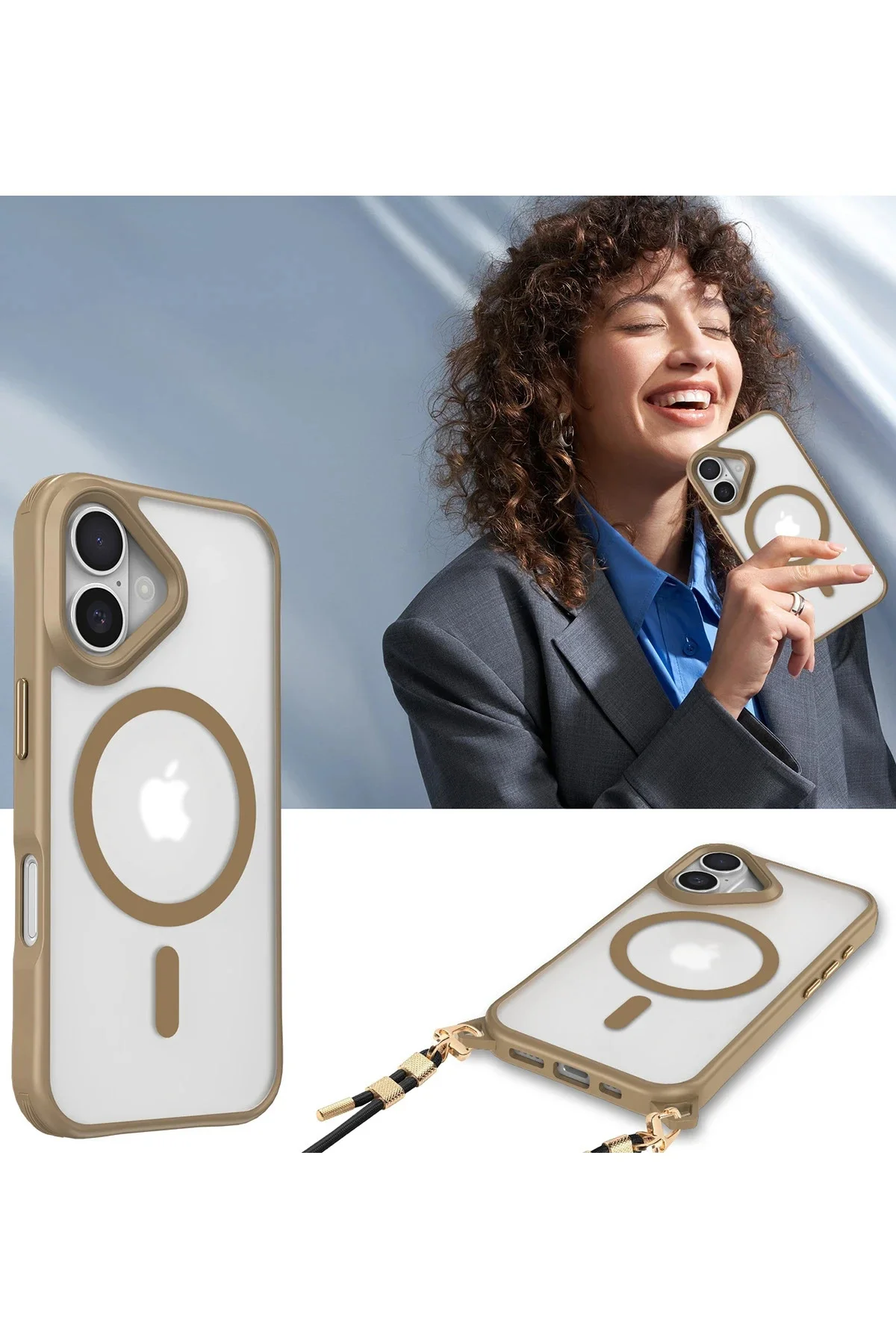 Newface İphone 16 Kılıf Enka Magsafe Silikon Kılıf - Şeffaf