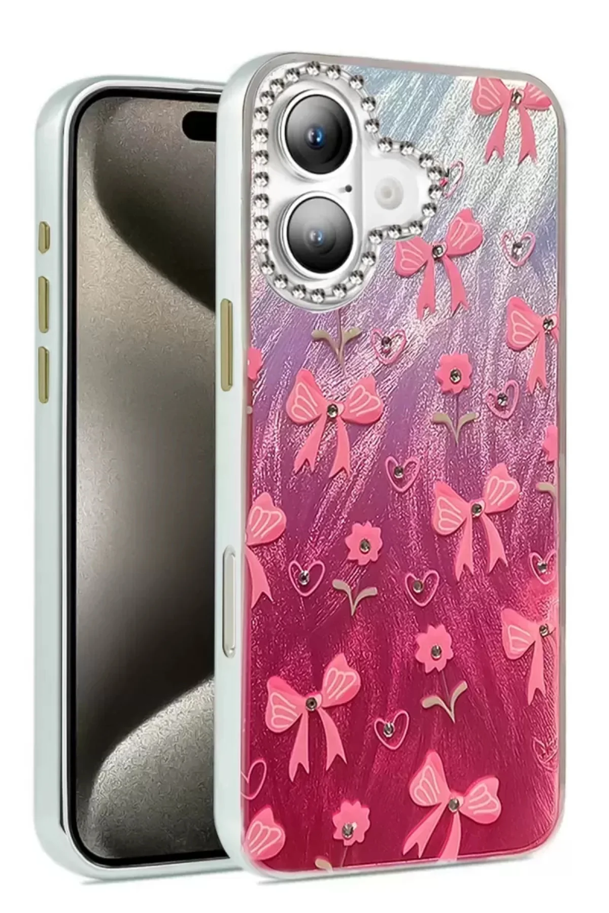 Newface İphone 16 Plus Kılıf Blade Aynalı Desenli Kapak - Desen 3