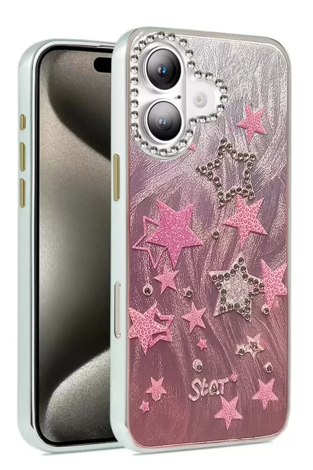 Newface İphone 16 Plus Kılıf Blade Aynalı Desenli Kapak - Desen 7