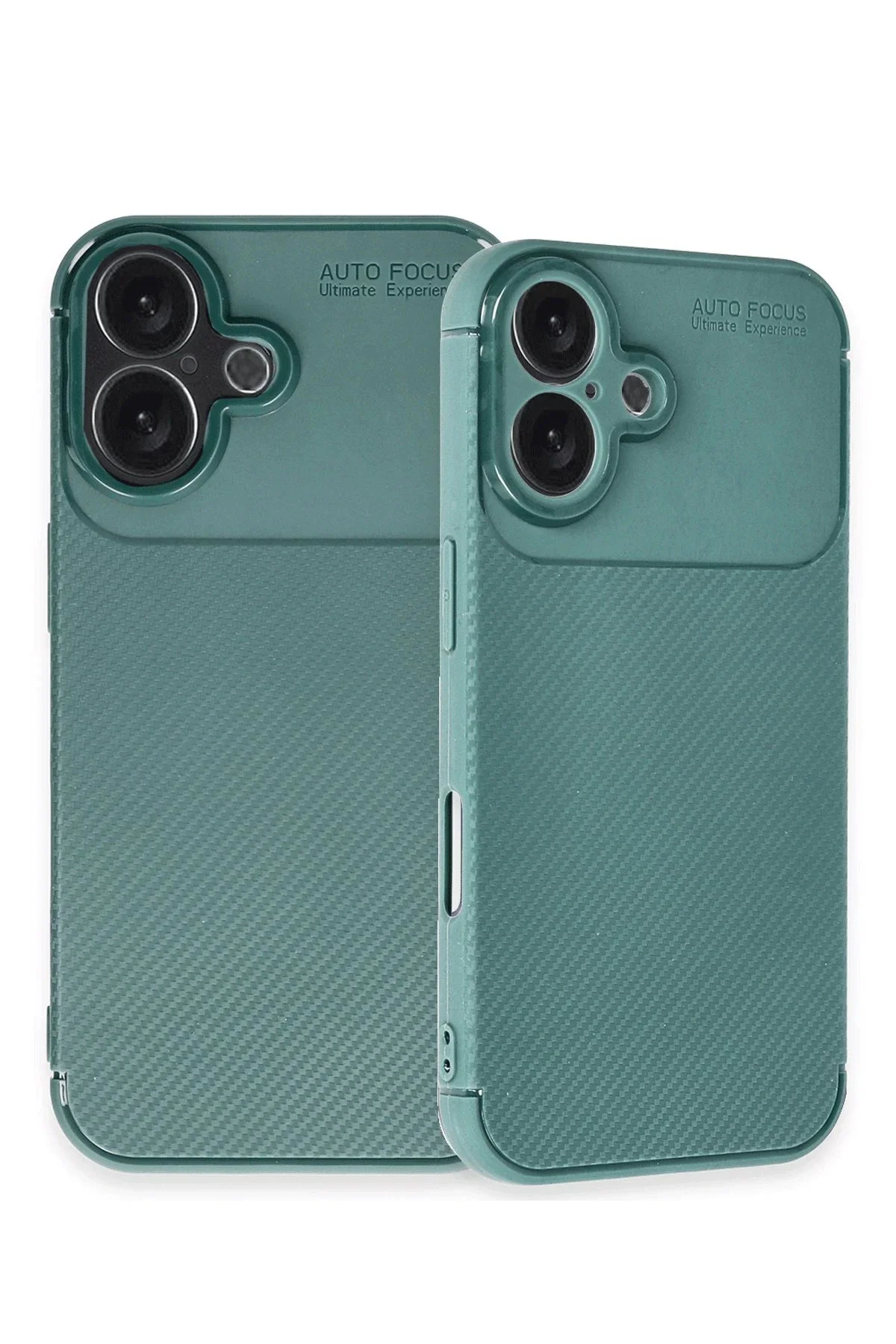 Newface İphone 16 Plus Kılıf Auto Focus Karbon Kapak - Koyu Yeşil