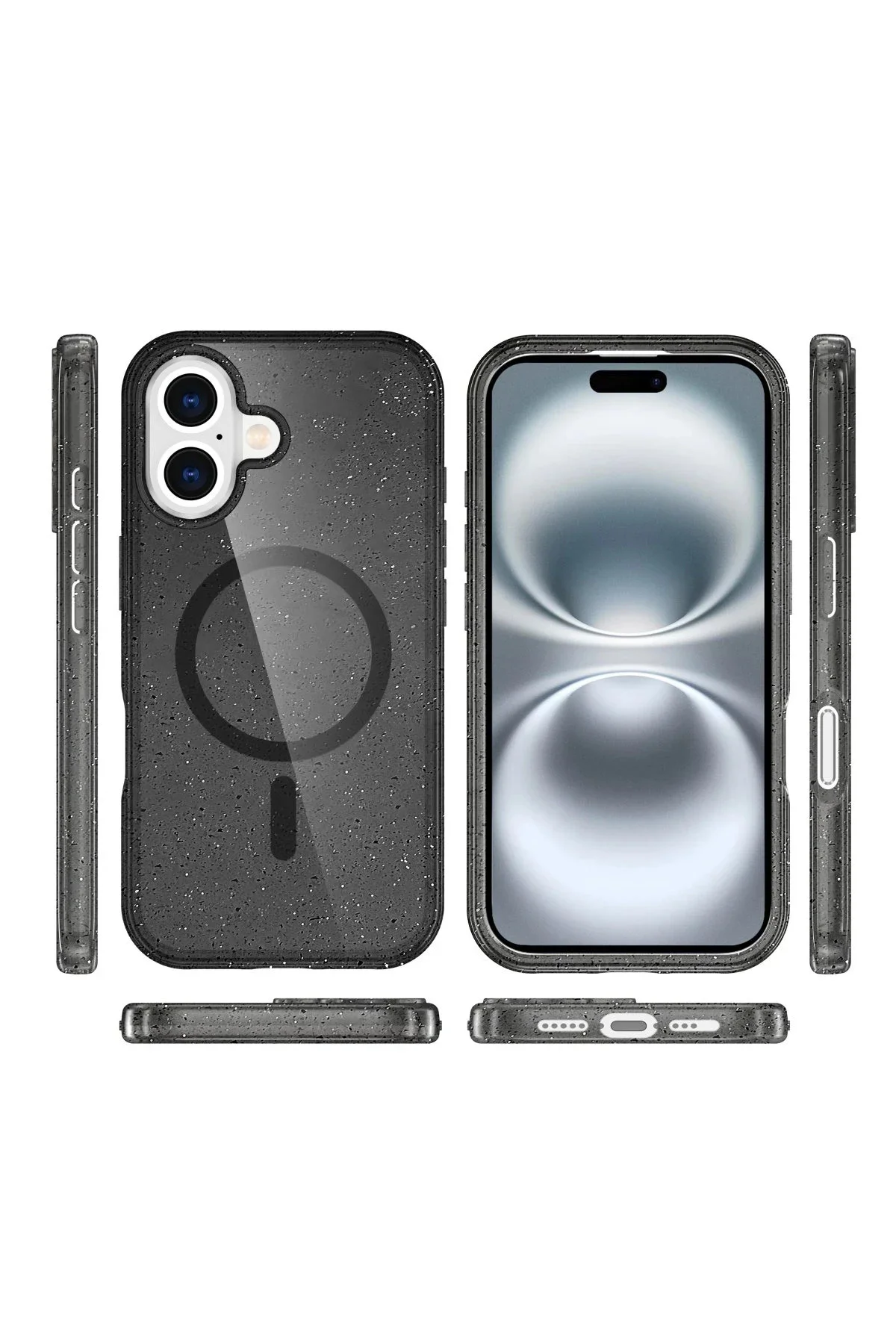 Newface İphone 16 Plus Kılıf Star Magsafe Kapak - Siyah