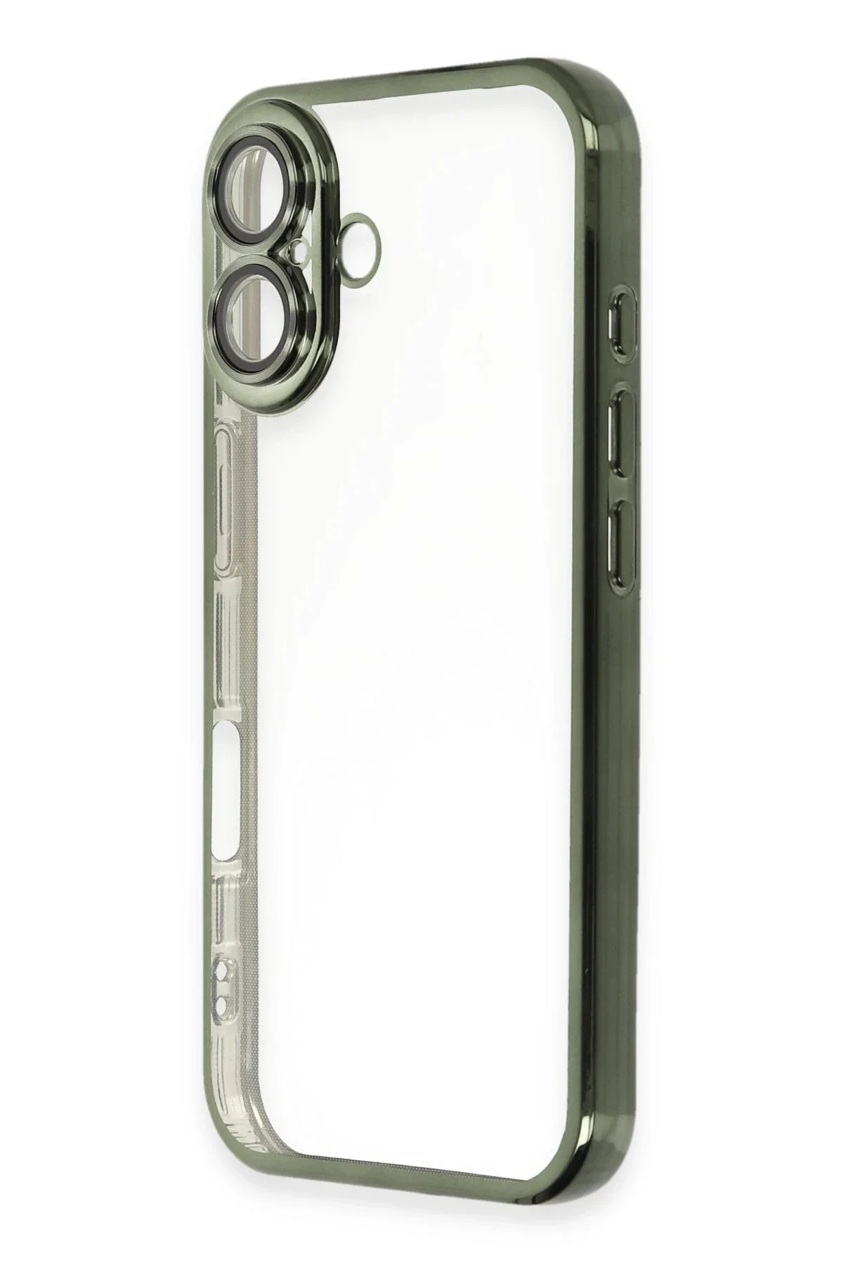 Newface İphone 16 Plus Kılıf Razer Lensli Silikon - Yeşil