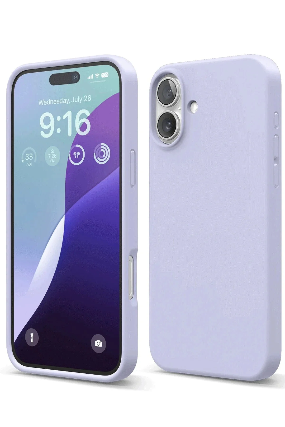 Newface İphone 16 Plus Kılıf Nano İçi Kadife Silikon - Lila
