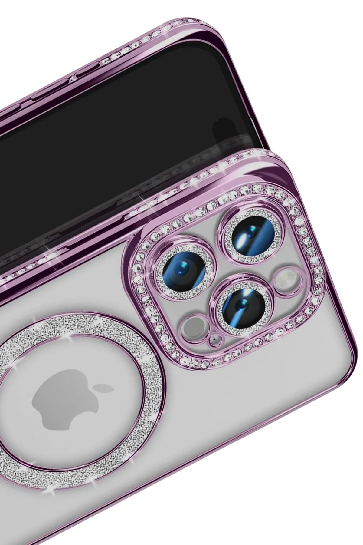 Newface İphone 16 Pro Max Kılıf Joke Simli Magneticsafe Kılıf - D