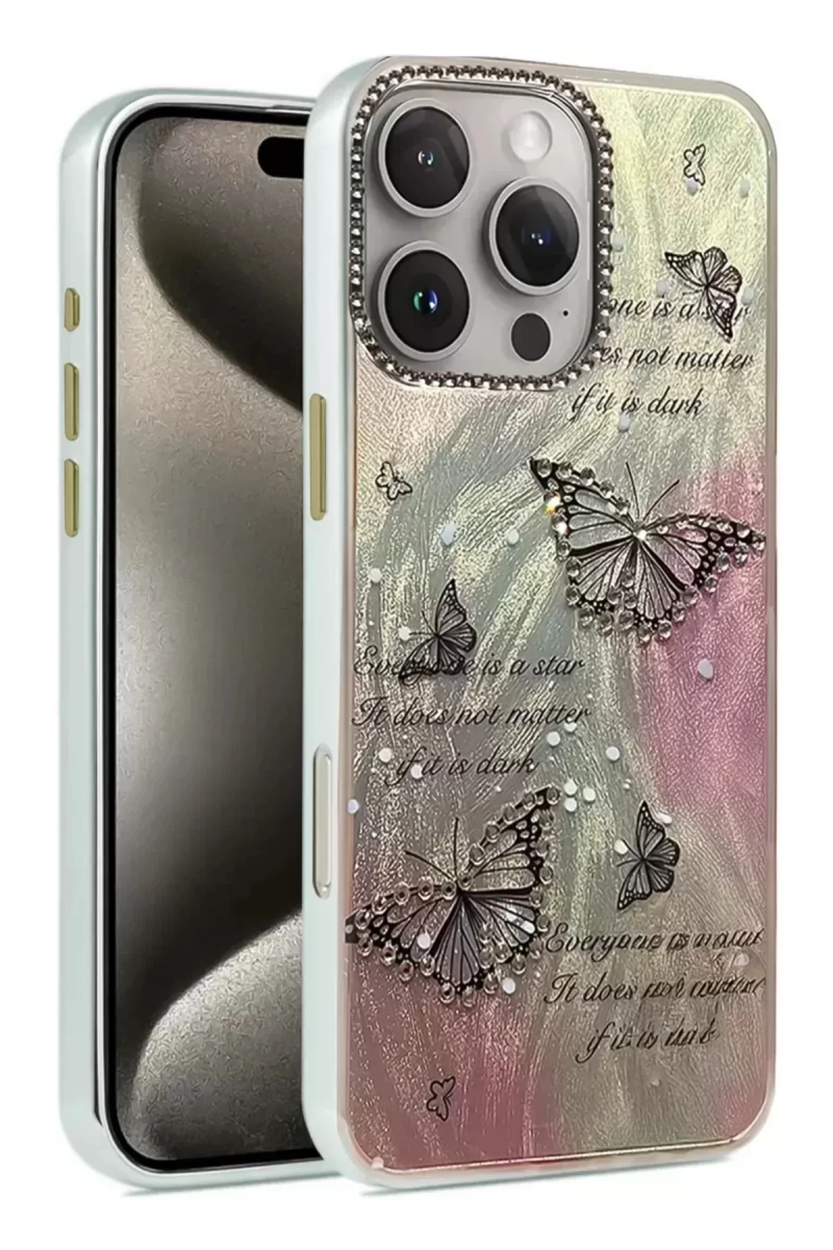 Newface İphone 16 Pro Max Kılıf Blade Aynalı Desenli Kapak - Desen 6