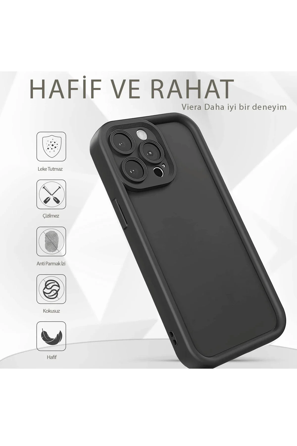 Newface İphone 16 Pro Max Kılıf Viera Silikon - Kırmızı