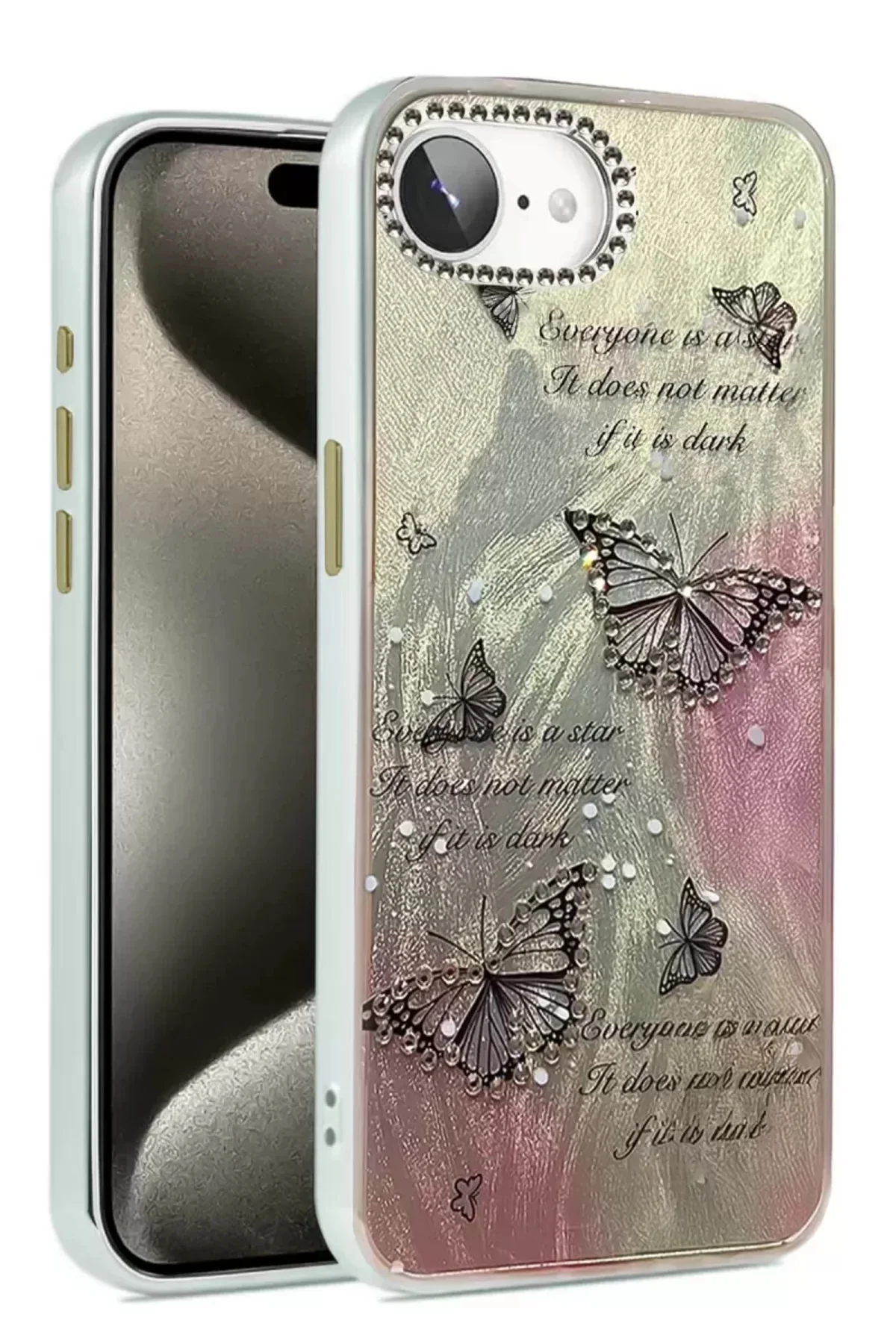 Newface İphone 16e Kılıf Blade Aynalı Desenli Kapak - Desen 6