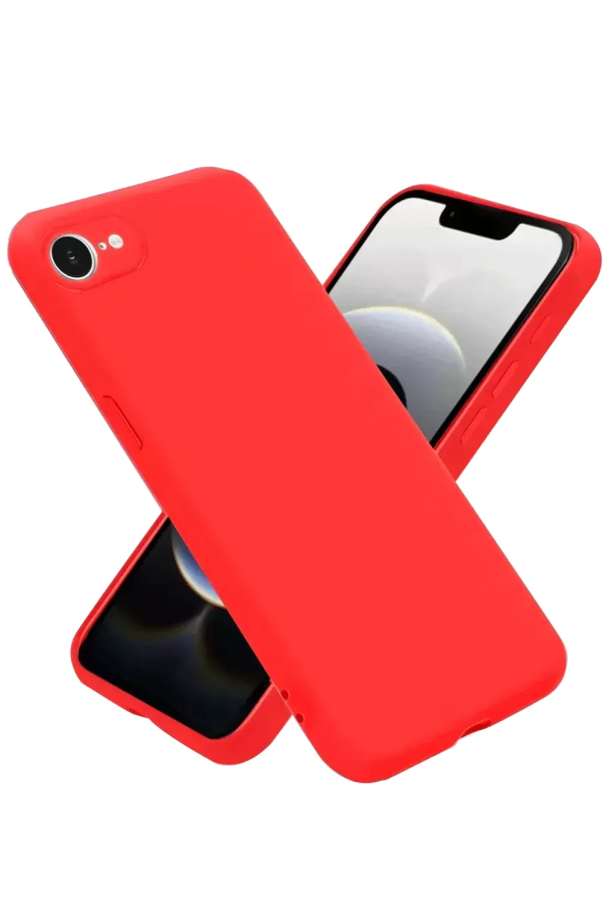 Newface İphone 16e Kılıf First Silikon - Kırmızı