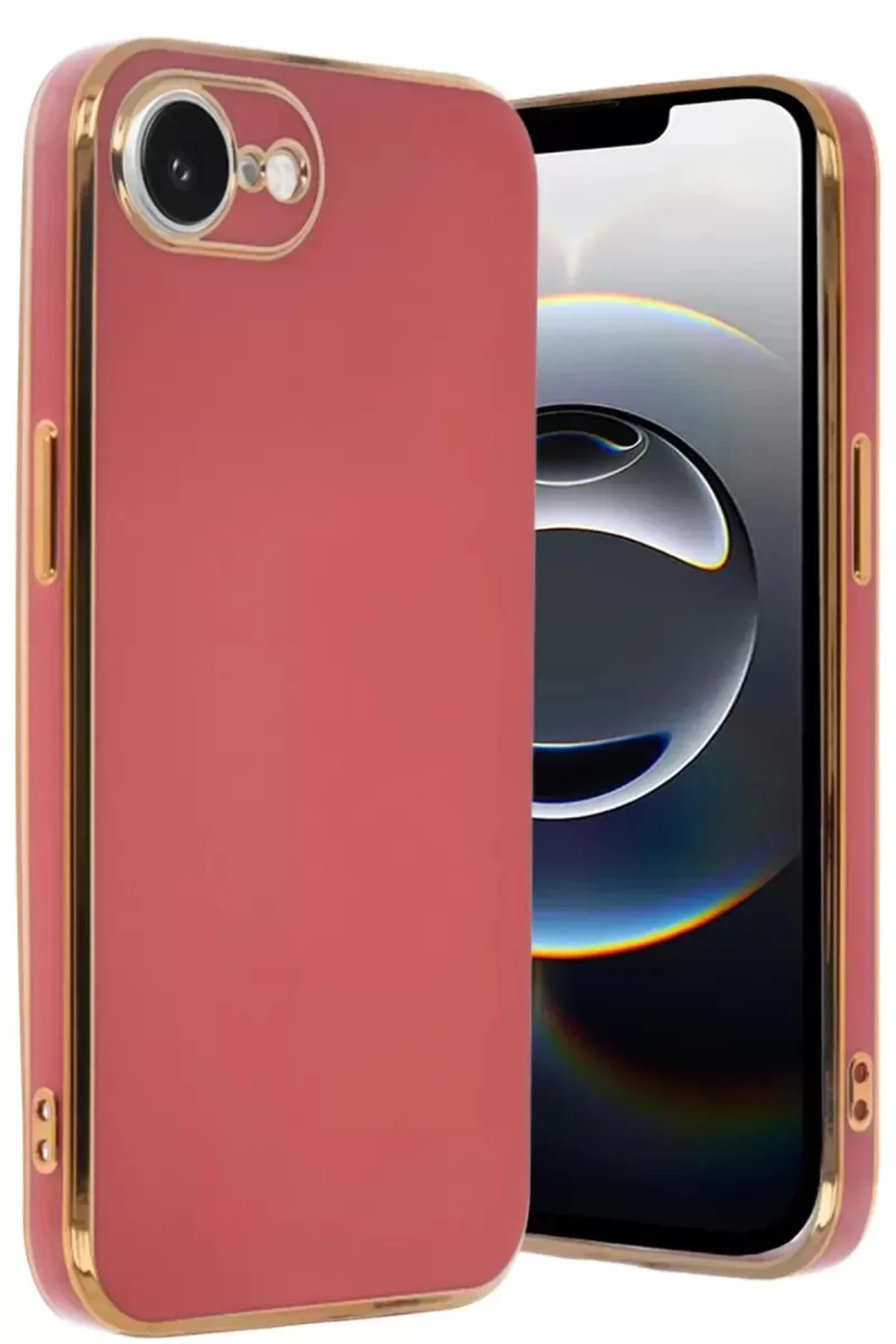 Newface İphone 16e Kılıf Volet Silikon - Kırmızı