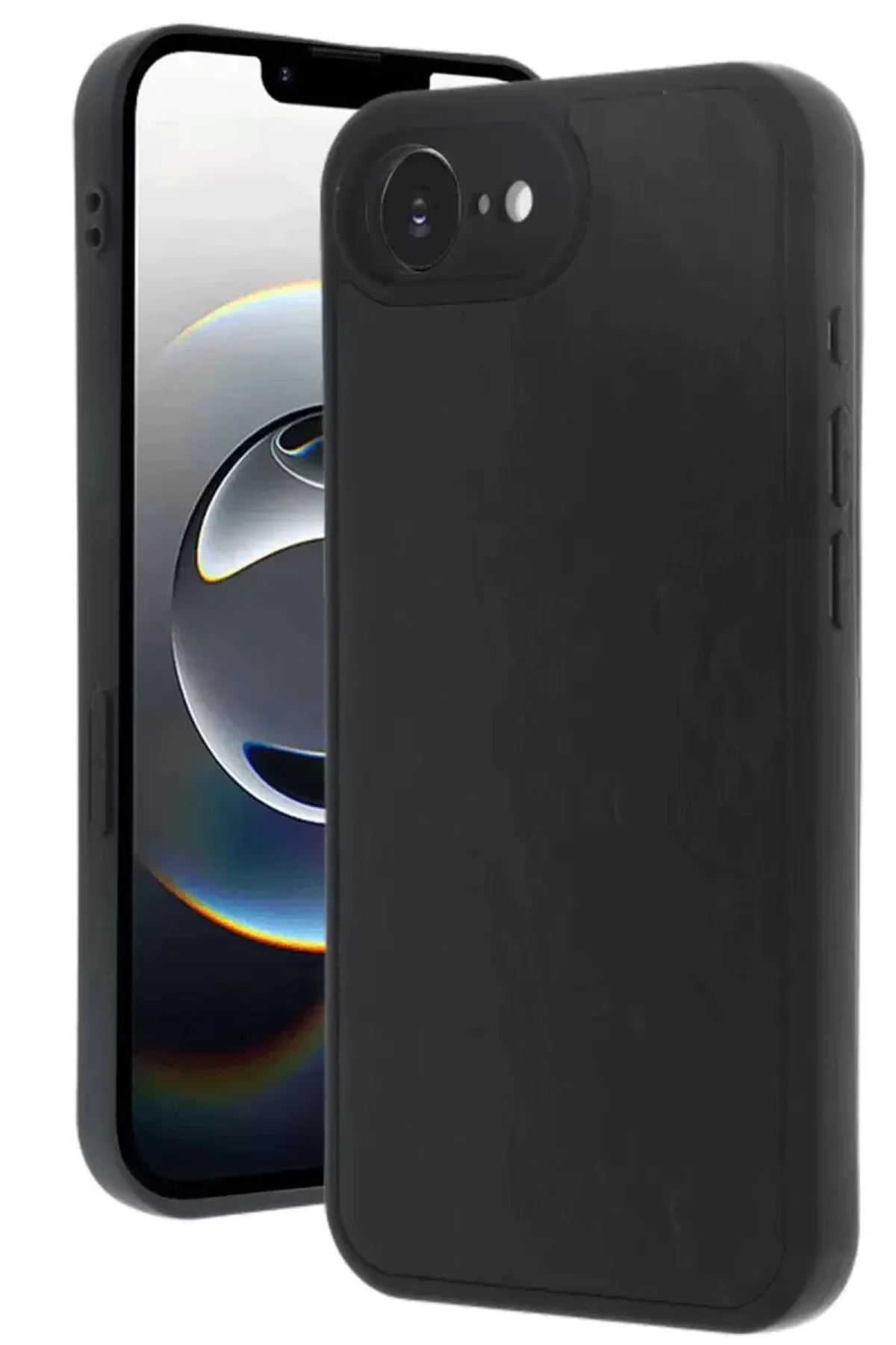 Newface İphone 16e Kılıf Aras Deri Kapak - Siyah
