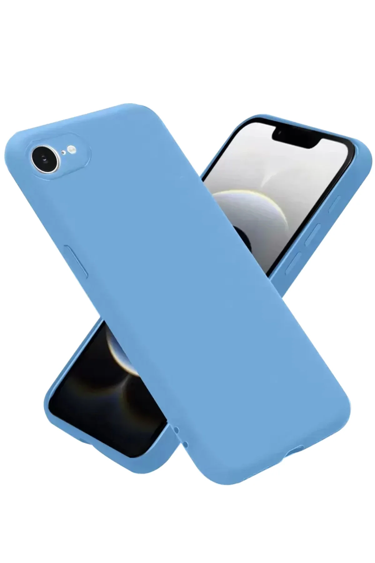 Newface İphone 16e Kılıf First Silikon - Mavi