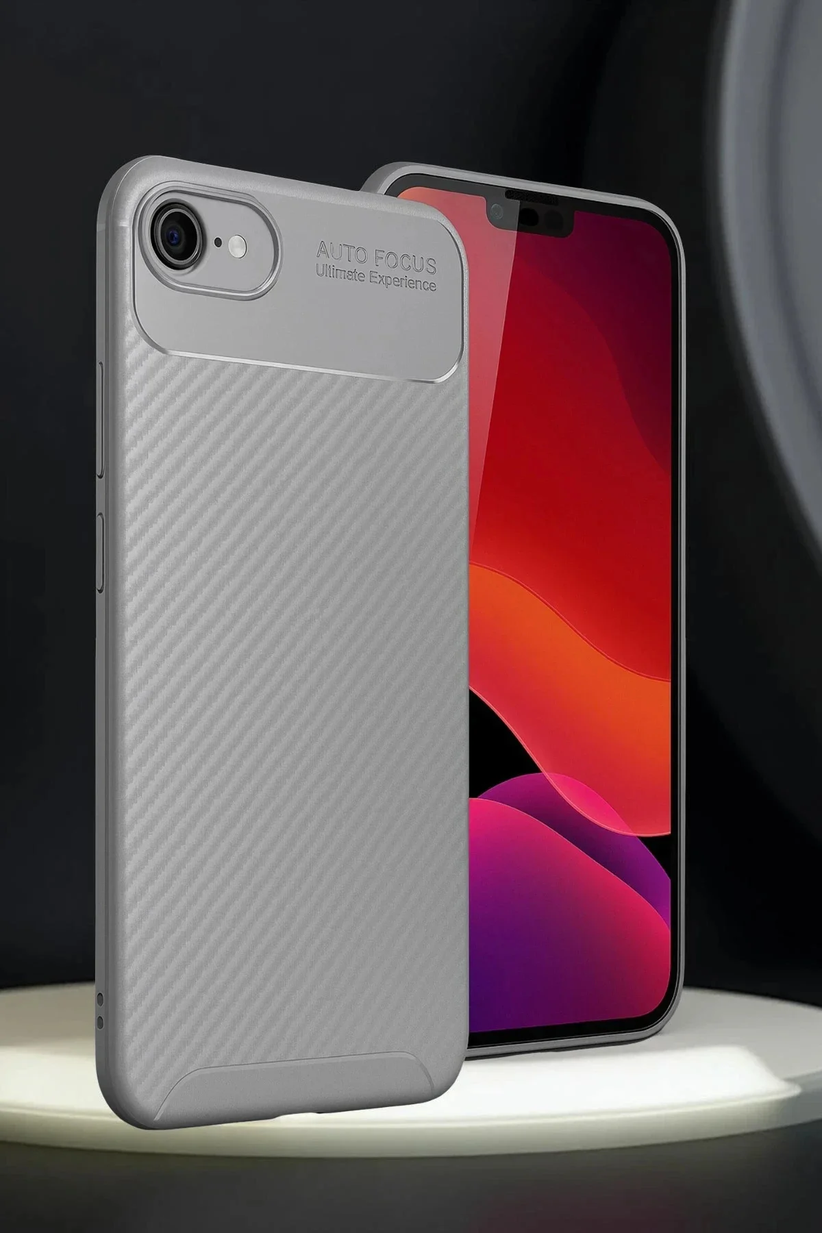 Newface İphone 16e Kılıf Auto Focus Karbon Kapak - Gri