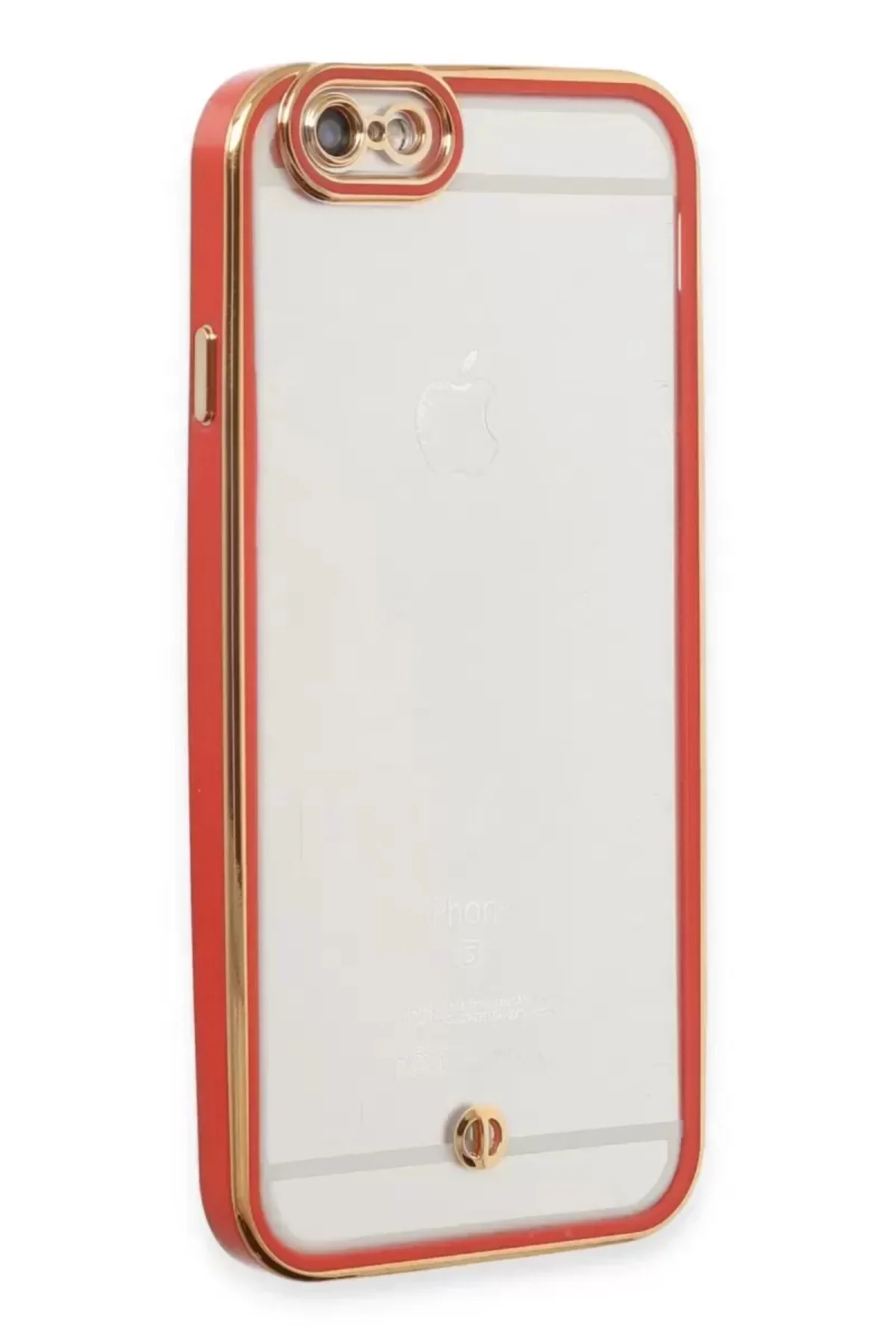 Newface İphone 6 Kılıf Liva Lens Silikon - Kırmızı