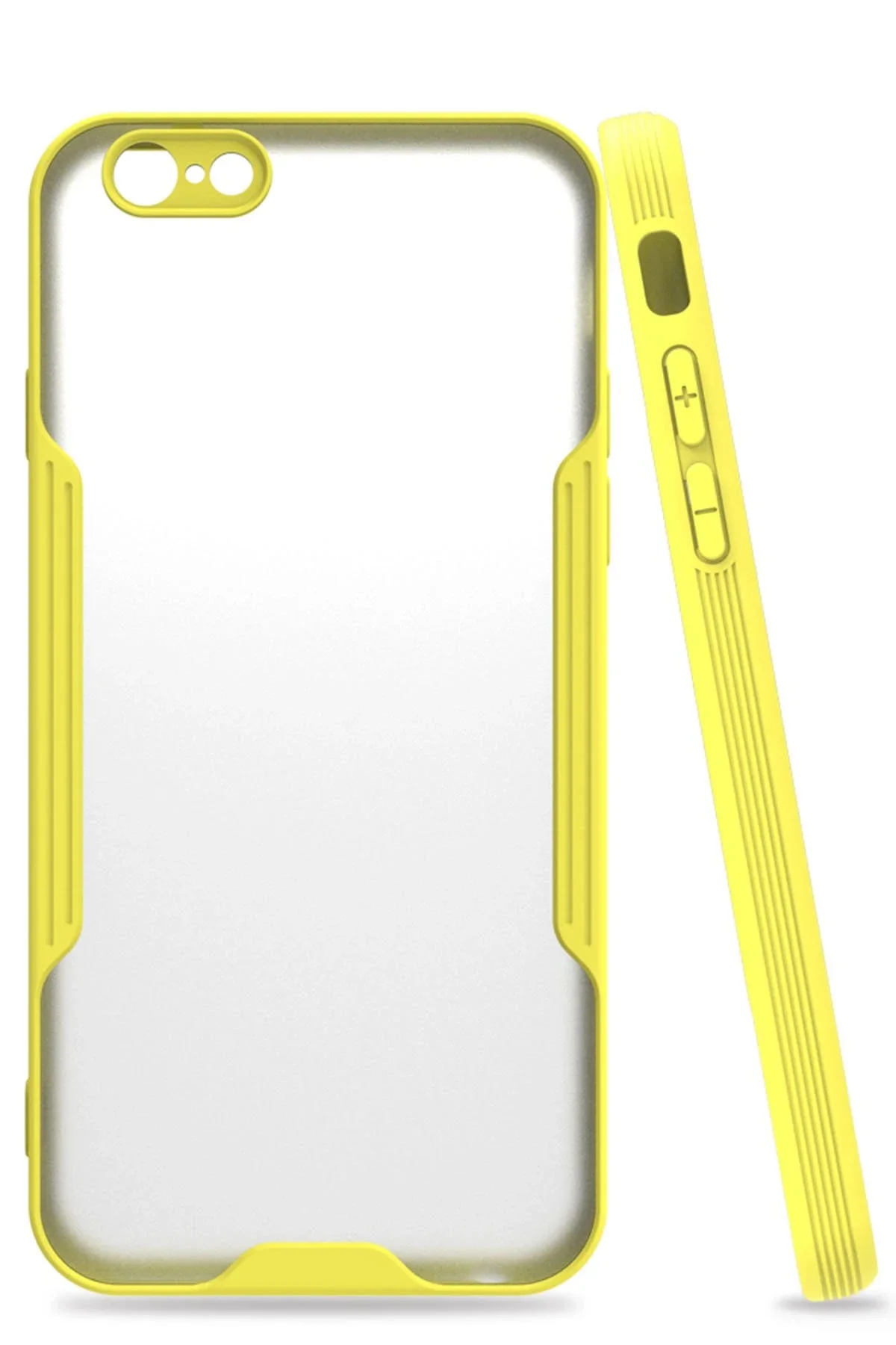 Newface İphone 6 Kılıf Platin Silikon - Sarı