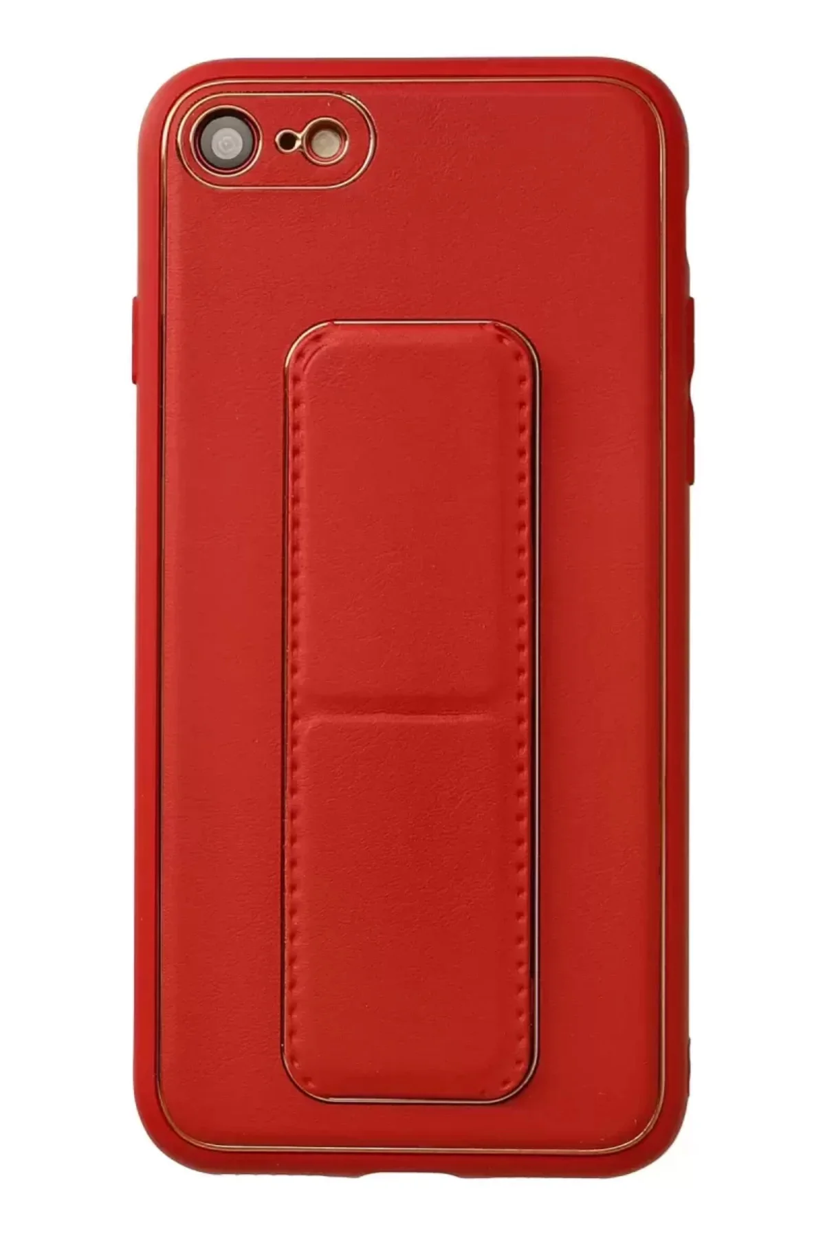 Newface İphone 7 Kılıf Coco Deri Standlı Kapak - Kırmızı