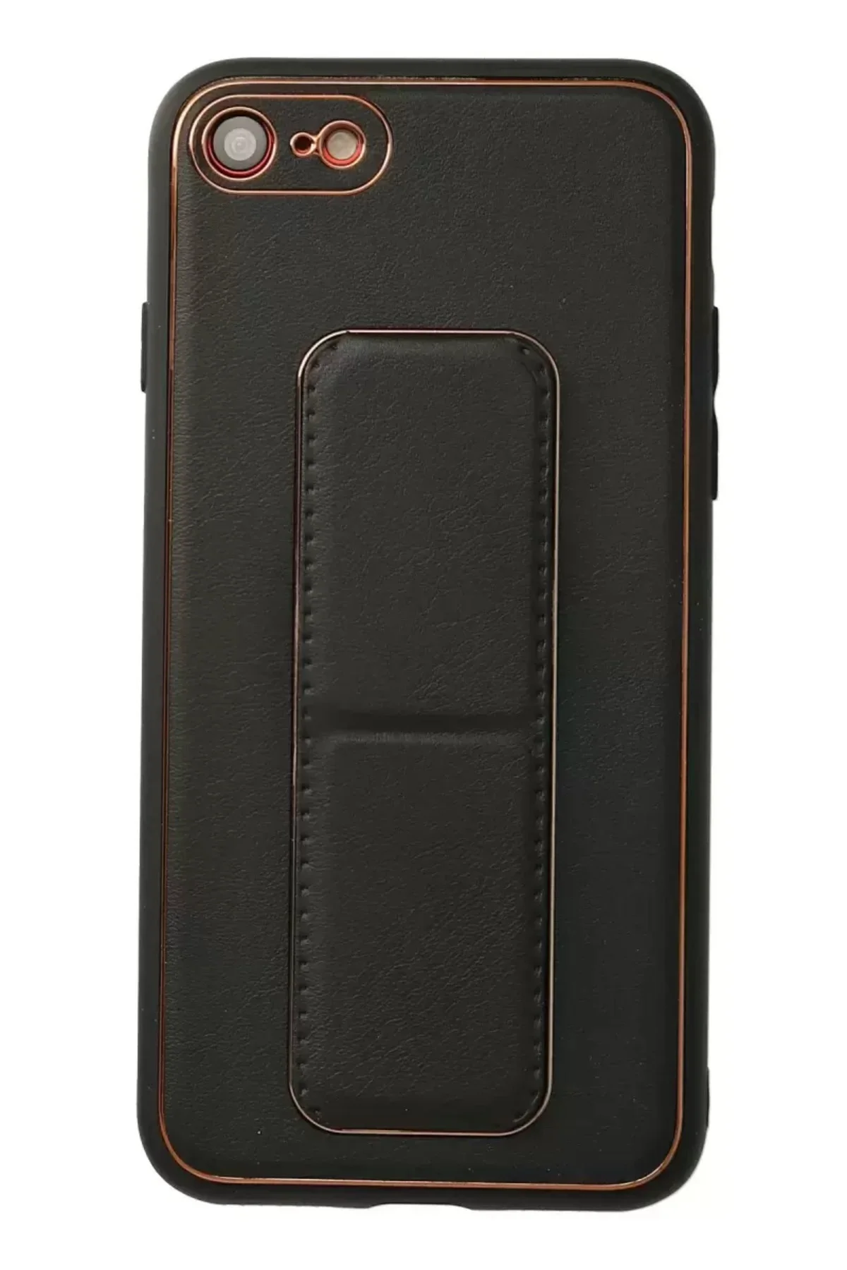 Newface İphone 7 Kılıf Coco Deri Standlı Kapak - Siyah