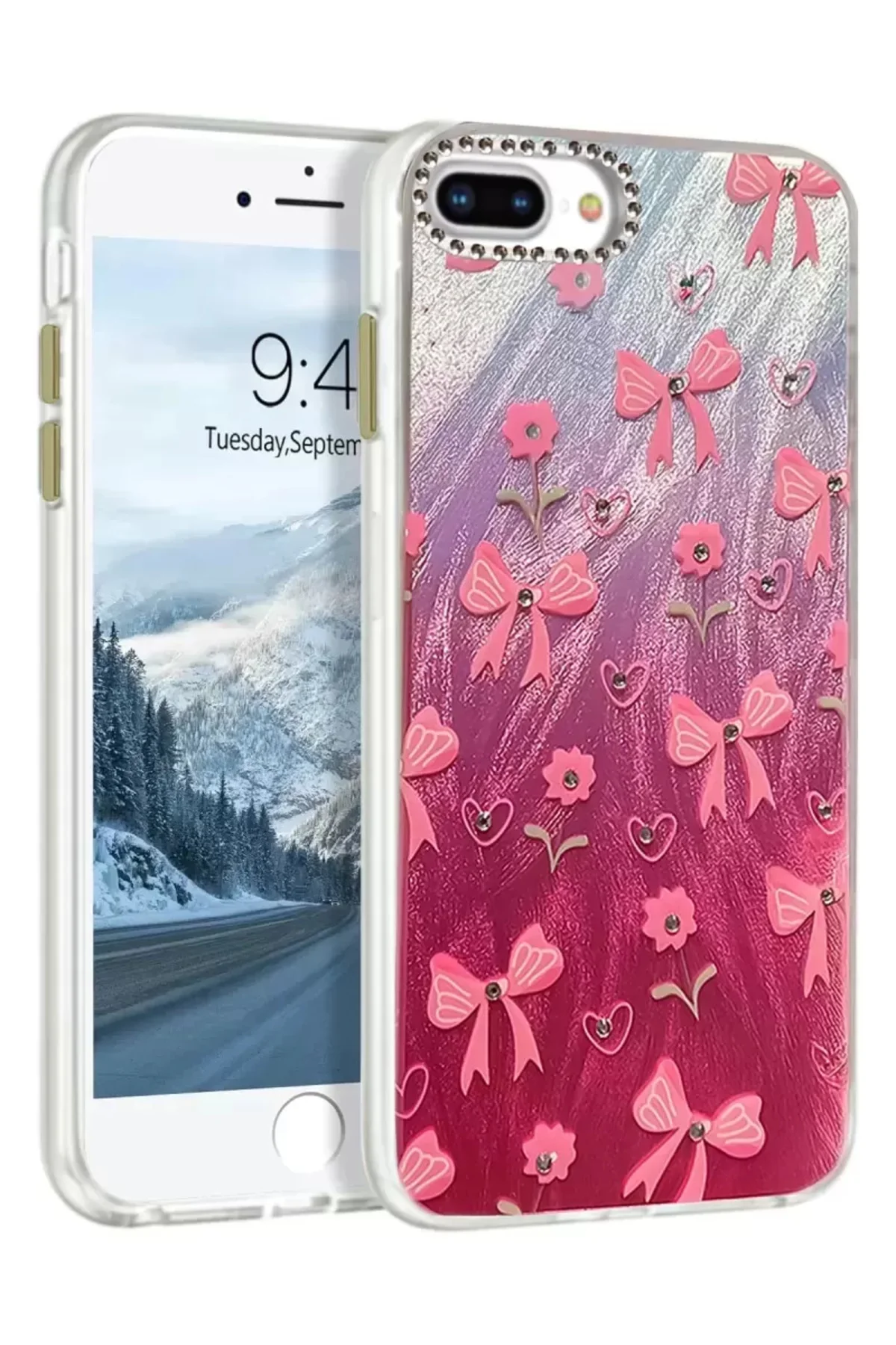 Newface İphone 7 Plus Kılıf Blade Aynalı Desenli Kapak - Desen 3