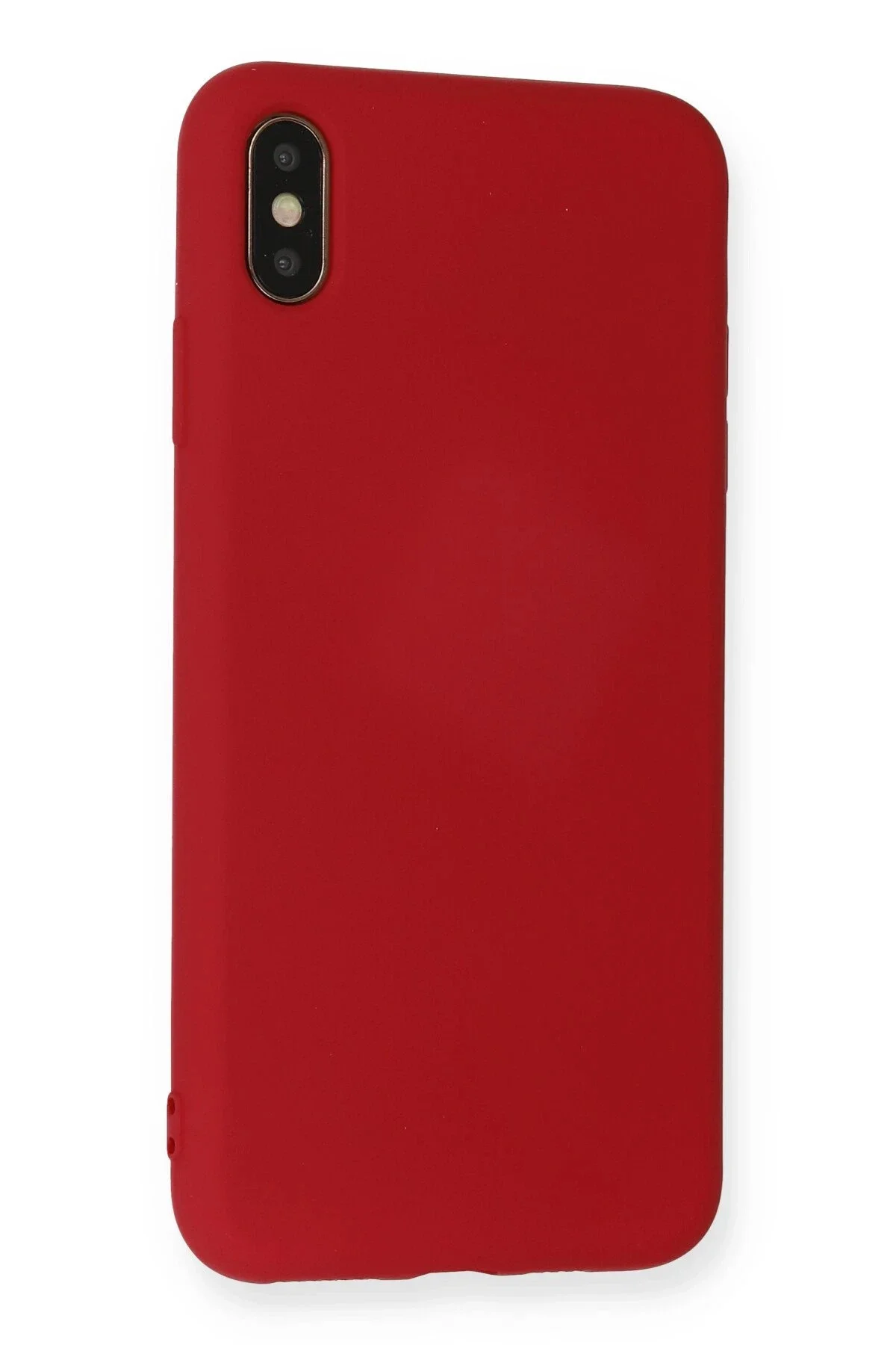 Newface İphone X Kılıf Nano İçi Kadife Silikon - Kırmızı