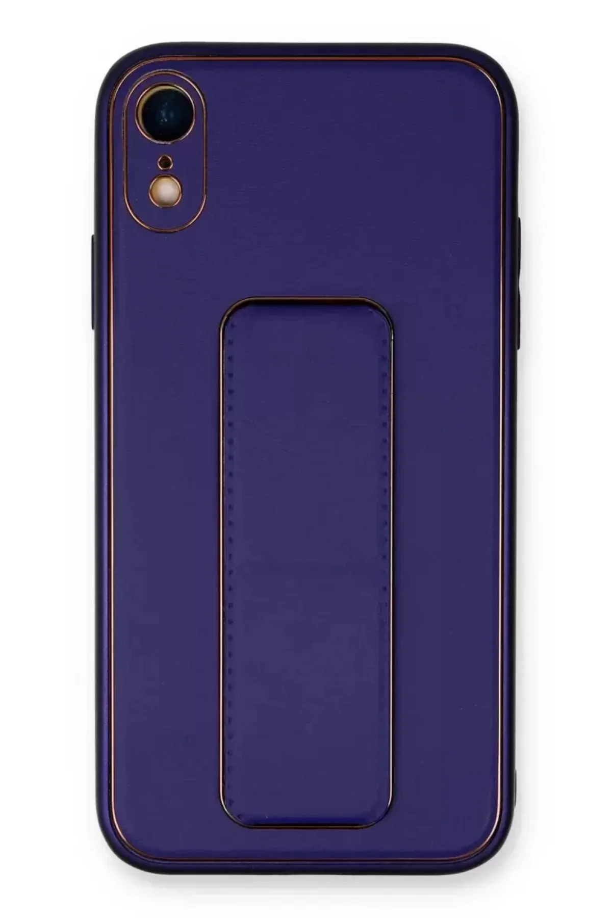 Newface İphone Xr Kılıf Coco Deri Standlı Kapak - Mor