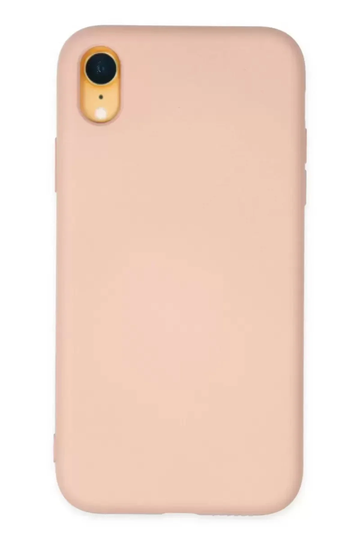 Newface İphone Xr Kılıf Nano İçi Kadife Silikon - Pudra
