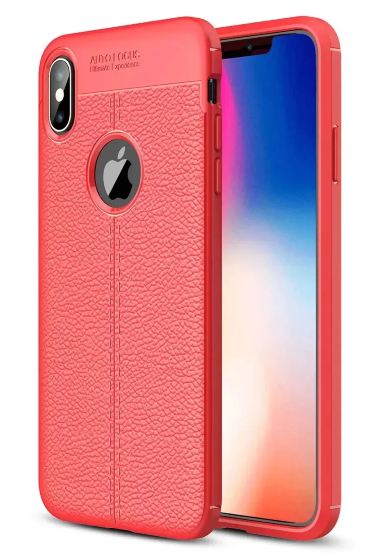 Newface İphone Xs Max Kılıf Auto Focus Kapak - Kırmızı